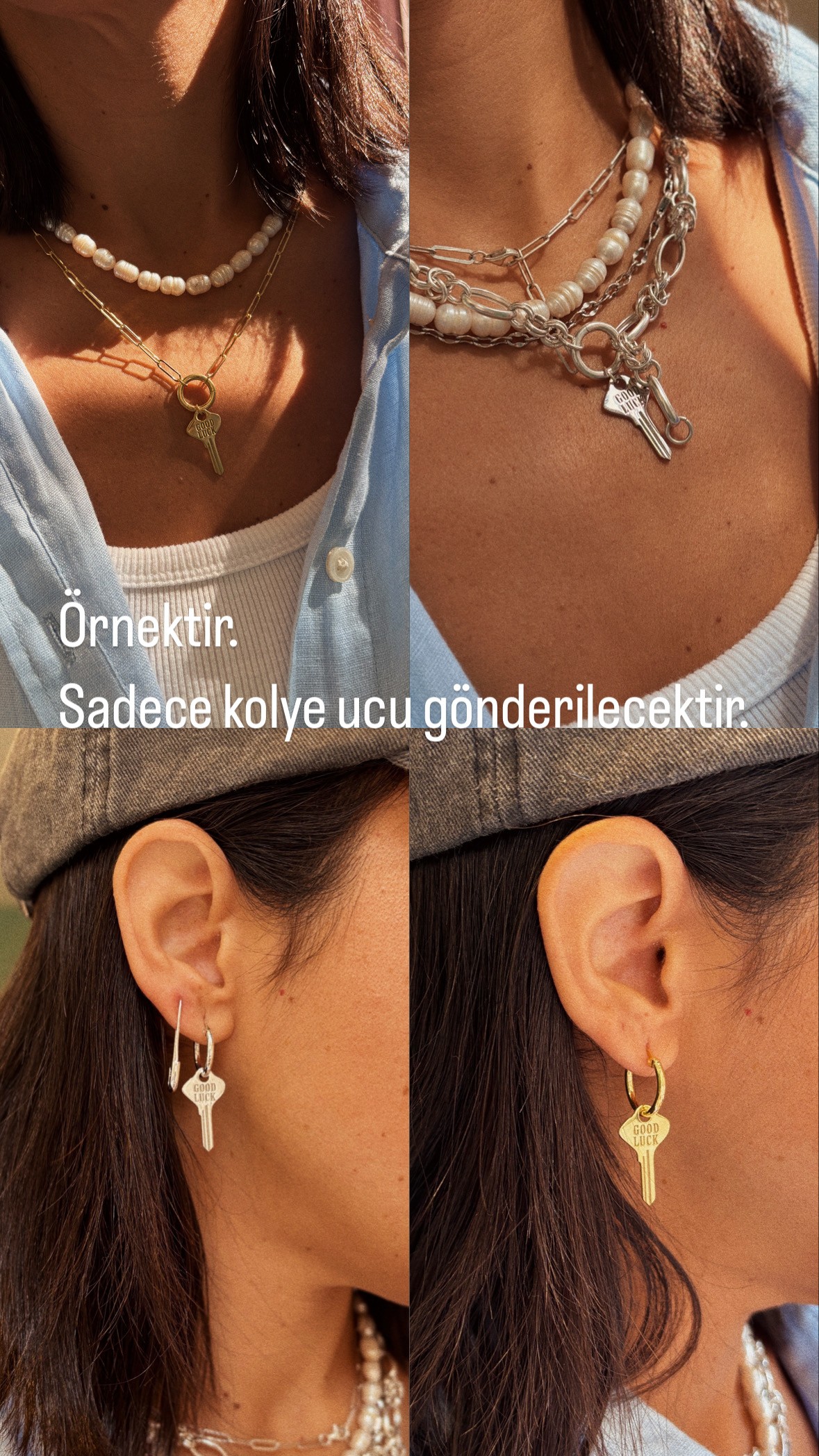 Good Luck Anahtar Kolye Ucu | 925 Ayar Gümüş