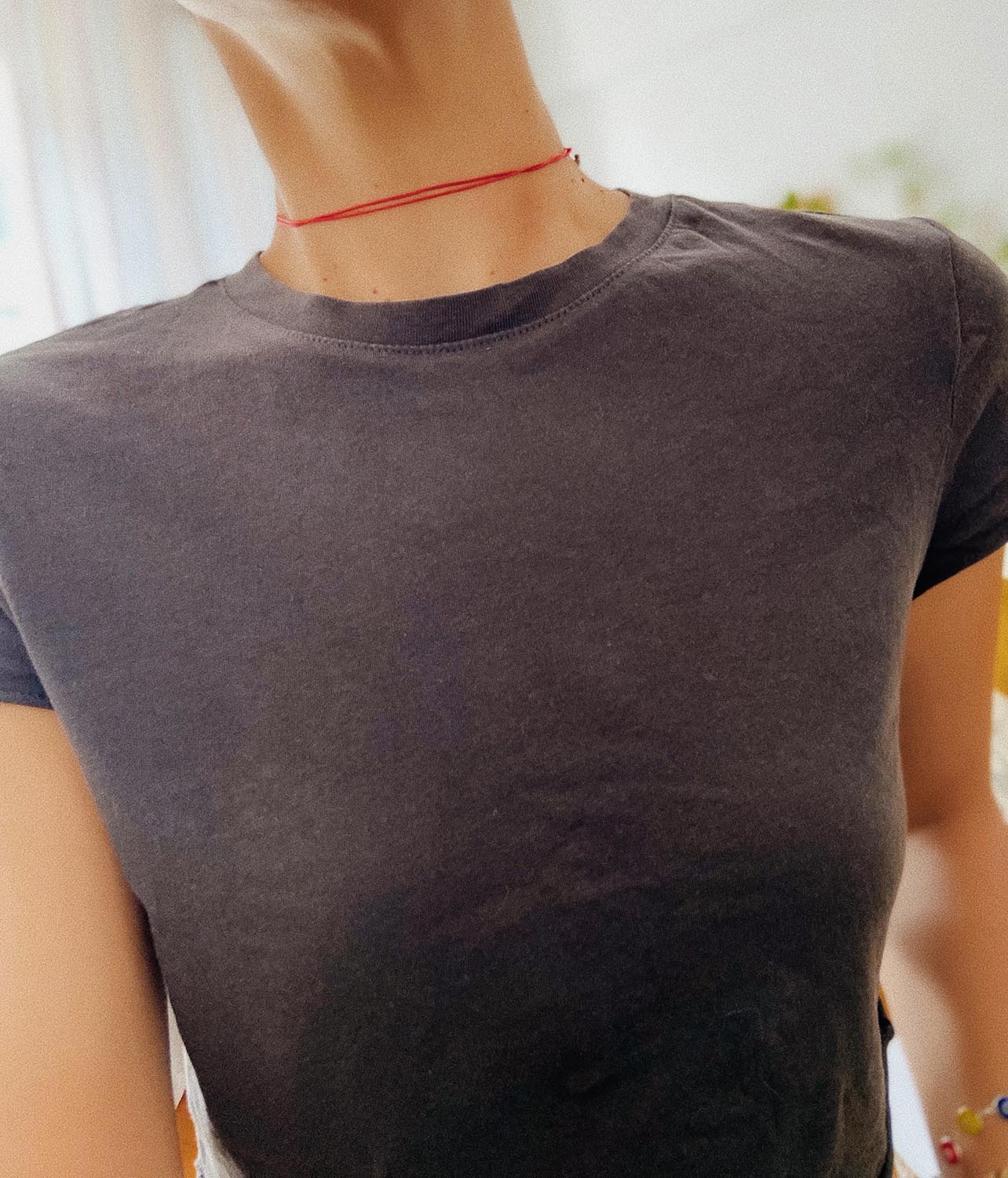 Kırmızı İp Choker Kolye