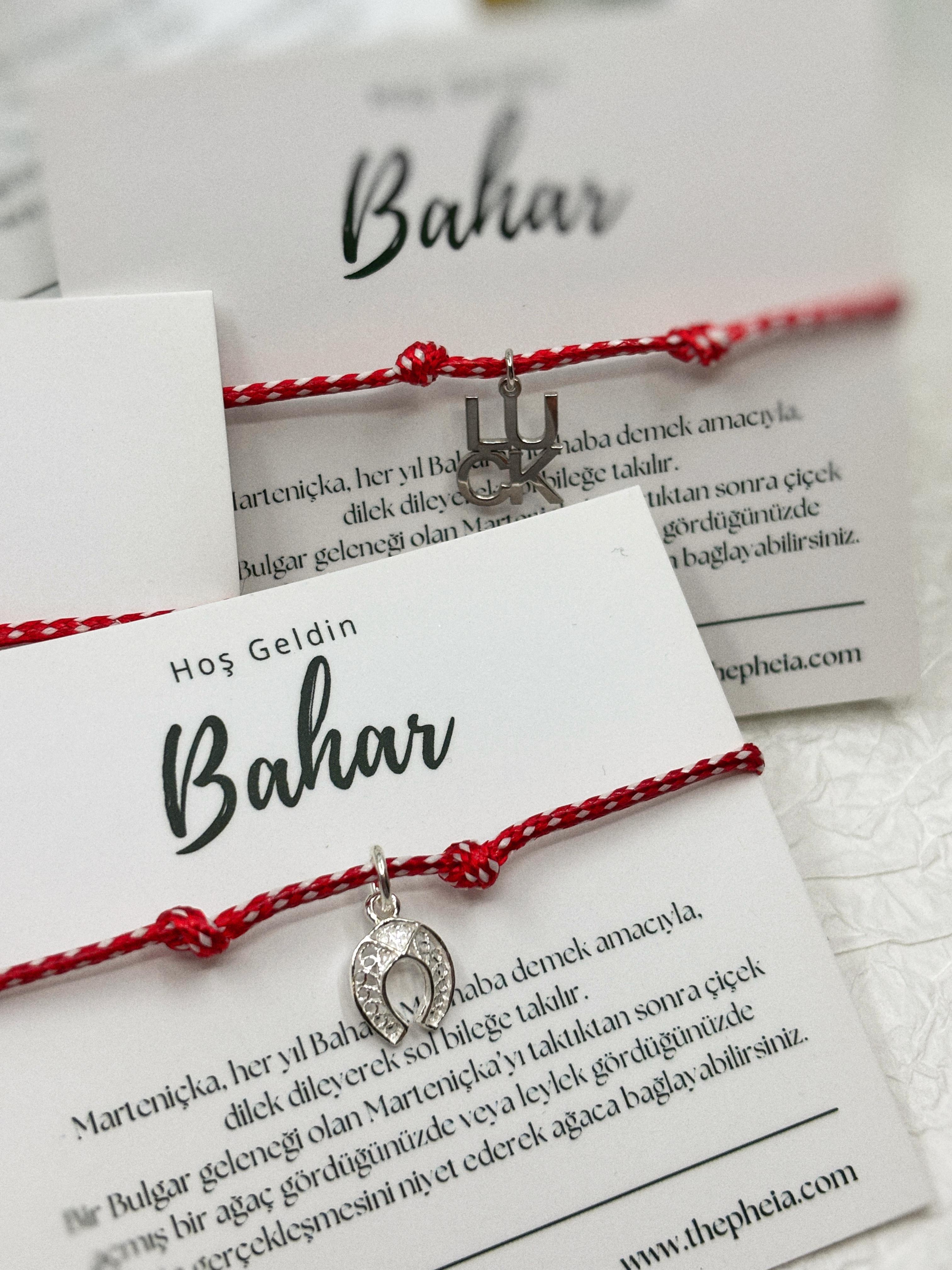  Luck Plakalı Marteniçka Bileklik | 925 Ayar Gümüş
