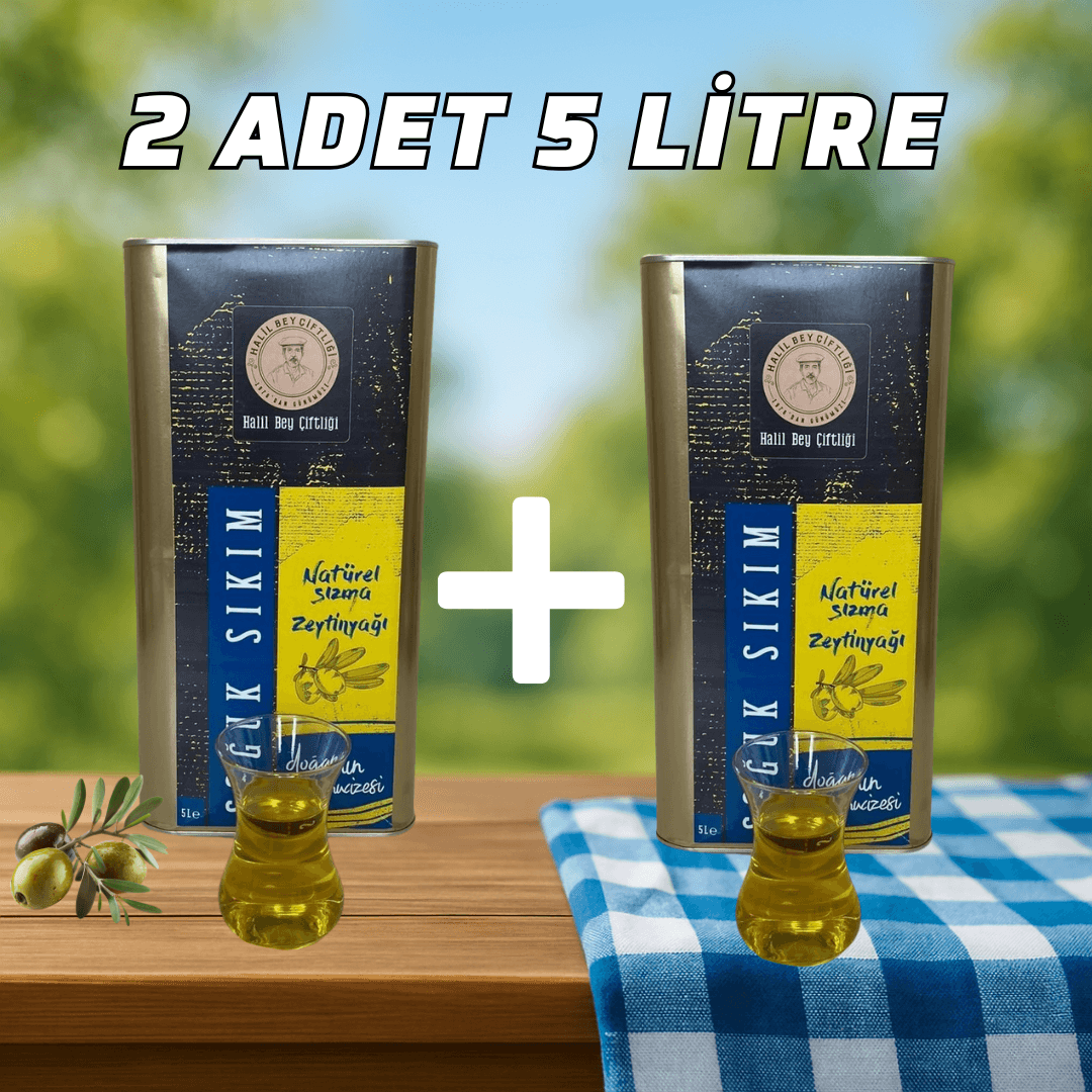 2 Adet 5 Litre Soğuk Sıkım Sızma Zeytinyağı