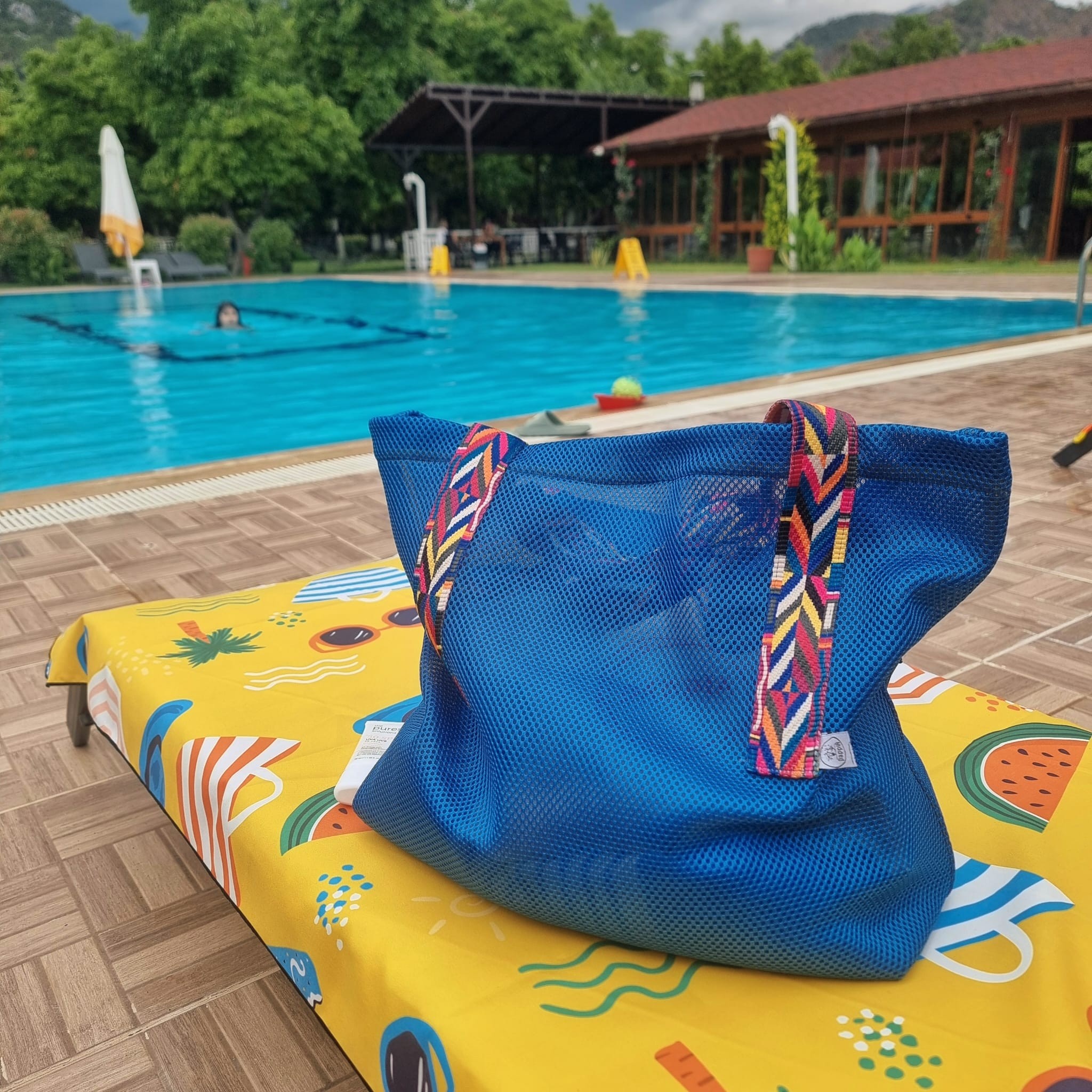 File Plaj Çantası - Lacivert