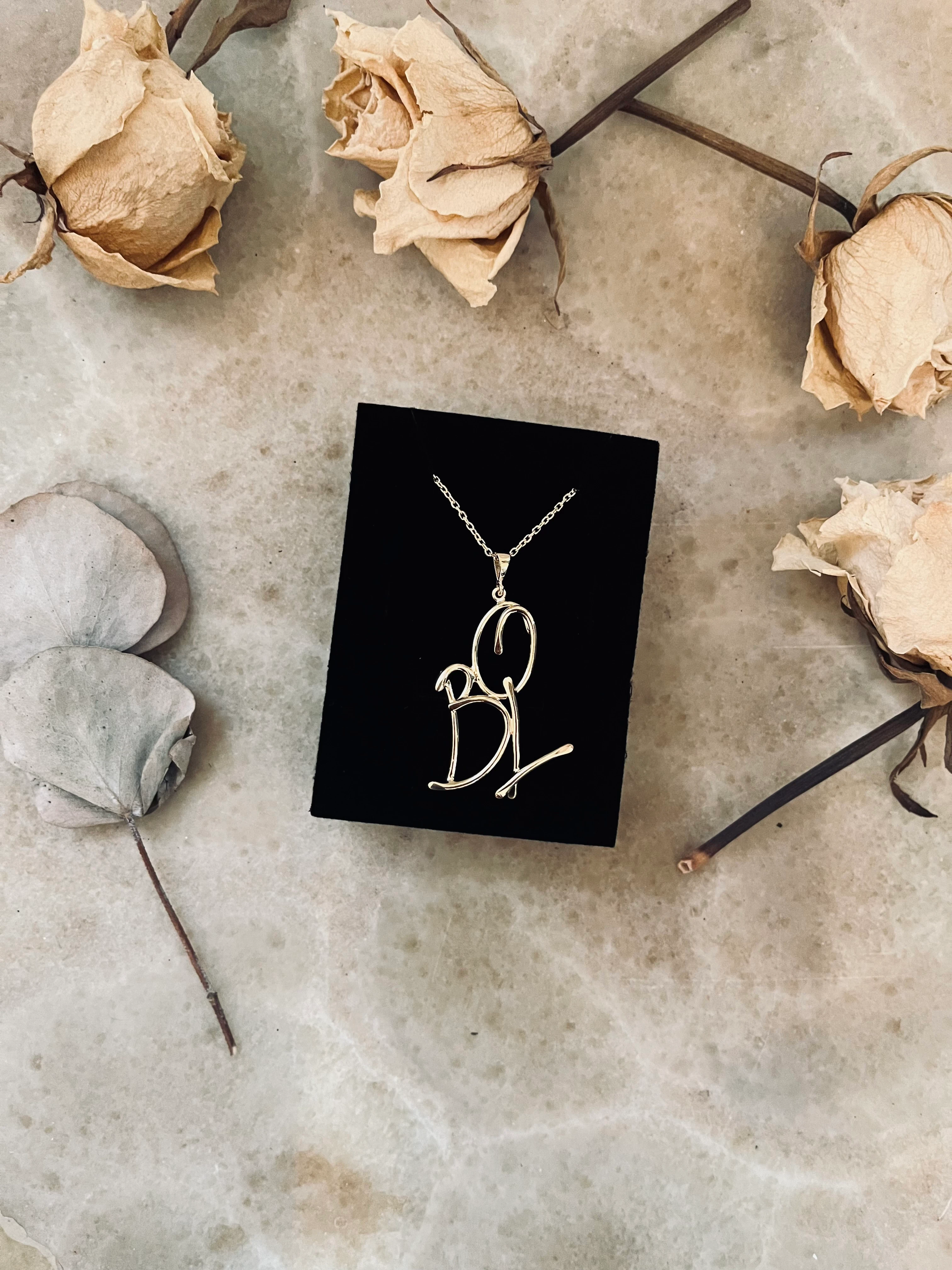 Üçlü Harf Kolye - OBL