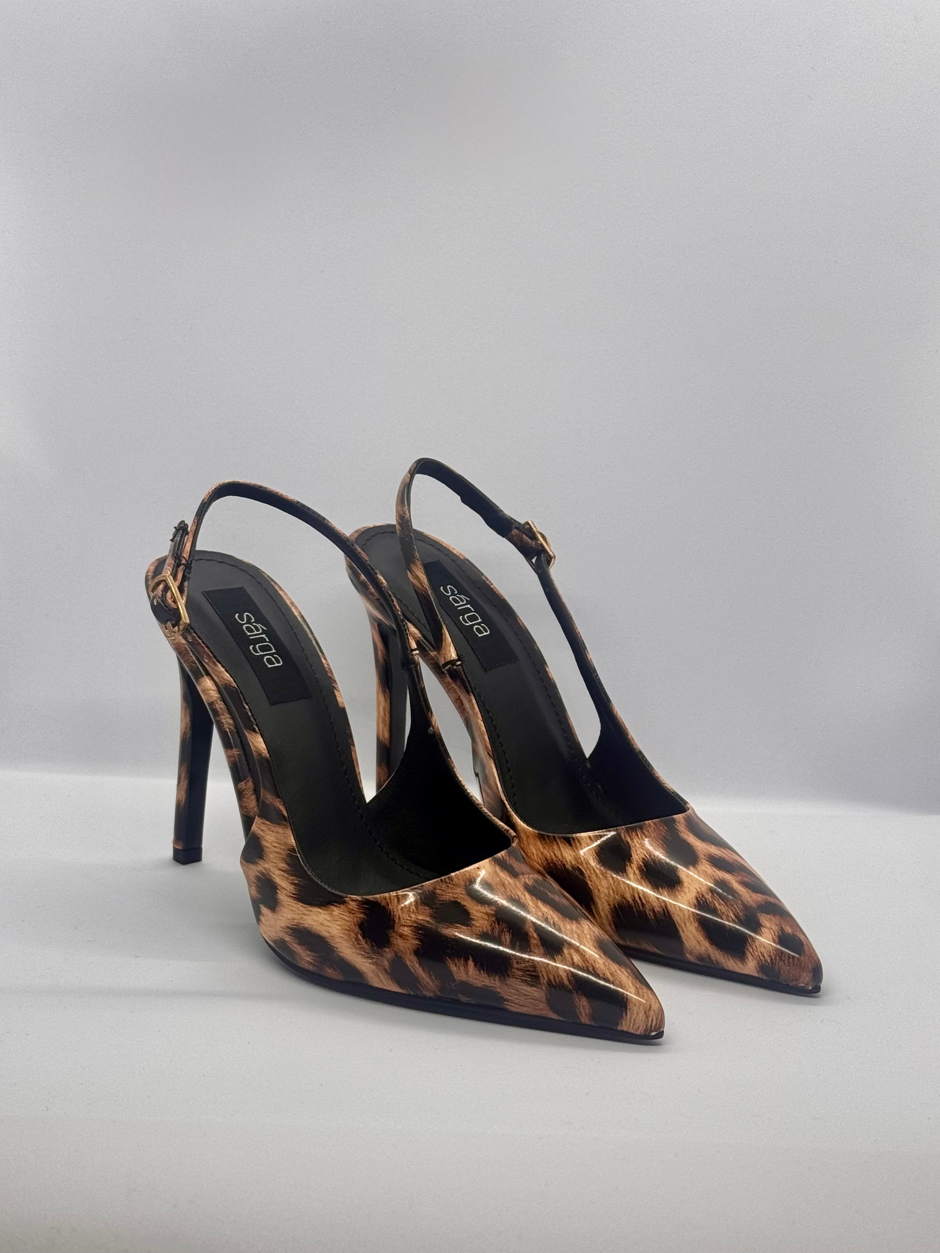 Any Rugan Deri Arkası Açık Stiletto