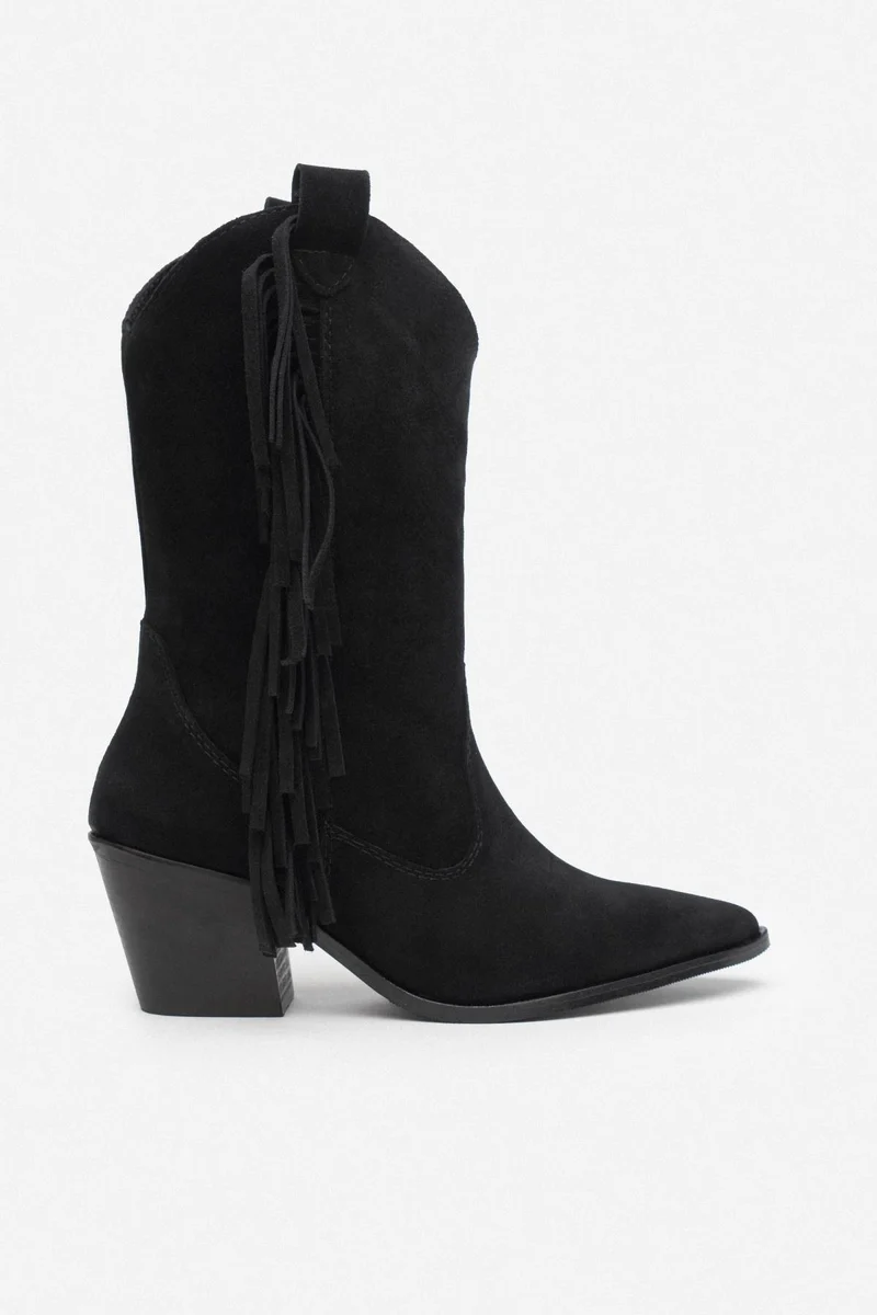 West Gerçek Deri Püsküllü Çizme