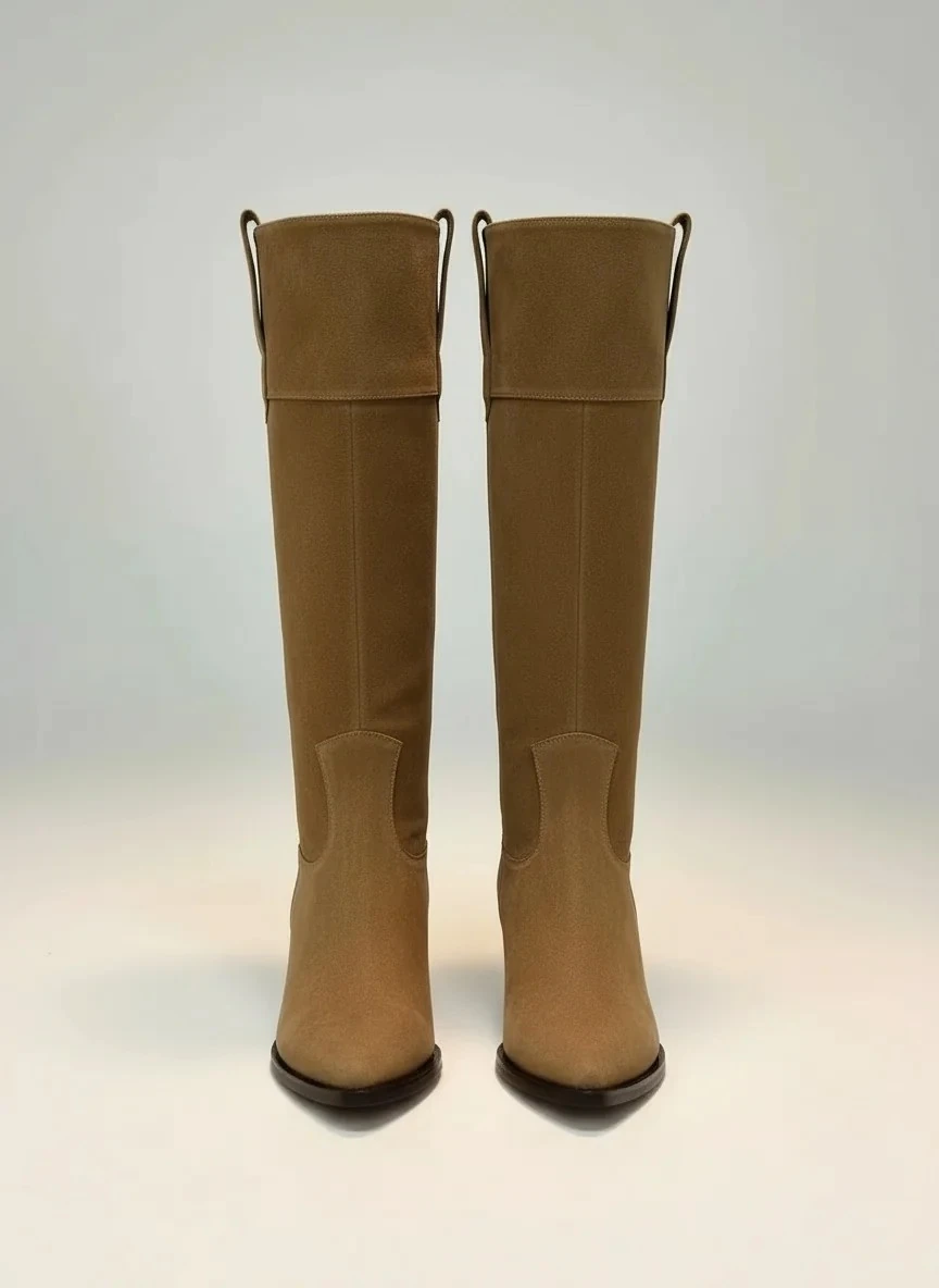 Dean Gerçek Süet Deri Western Çizme