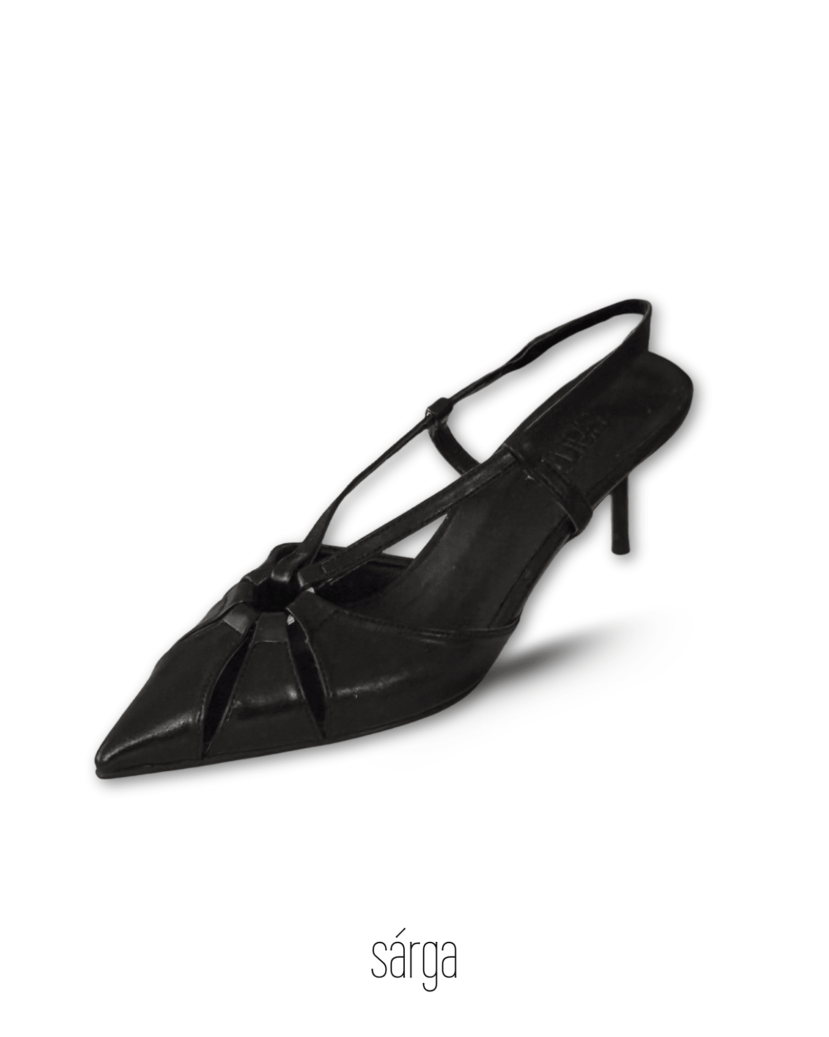 Cecilio Pencere Detaylı Stiletto - Siyah