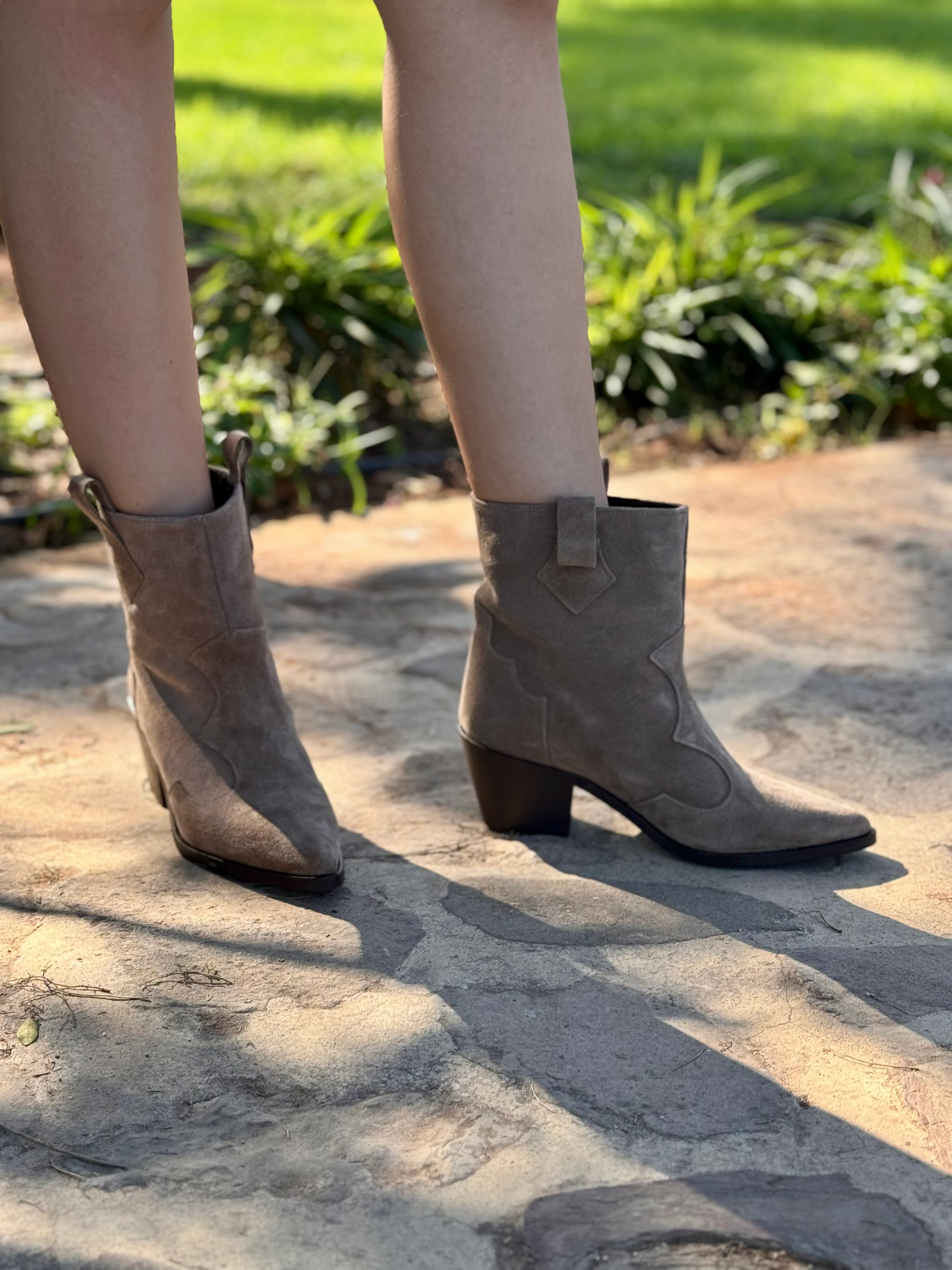 Etary Gerçek Süet Deri Western Bot