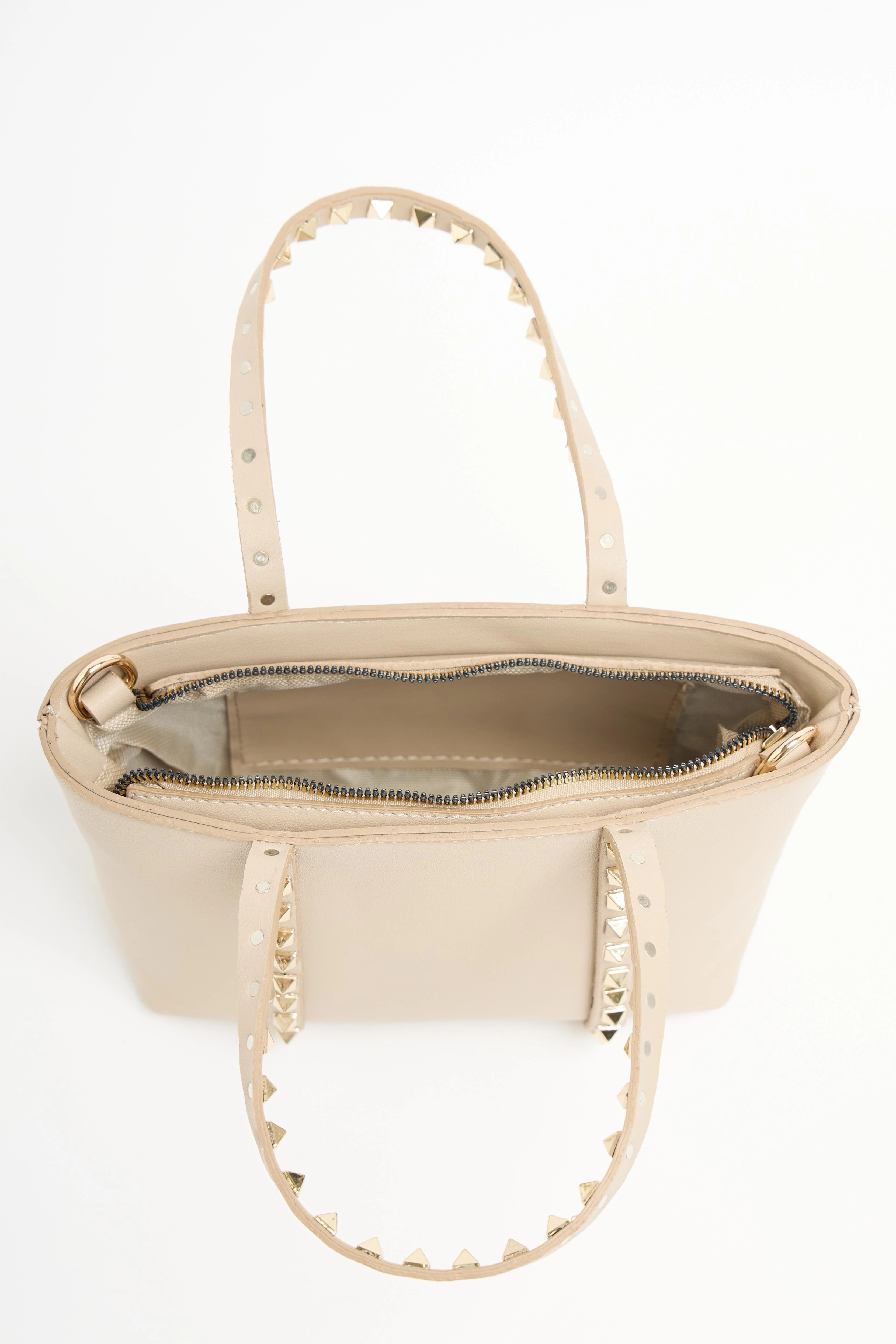 Milano Gold Zımba Detaylı Orta Boy Tote Çanta