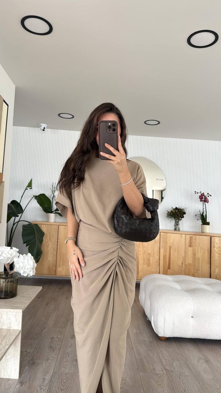Drape Detaylı Elbise