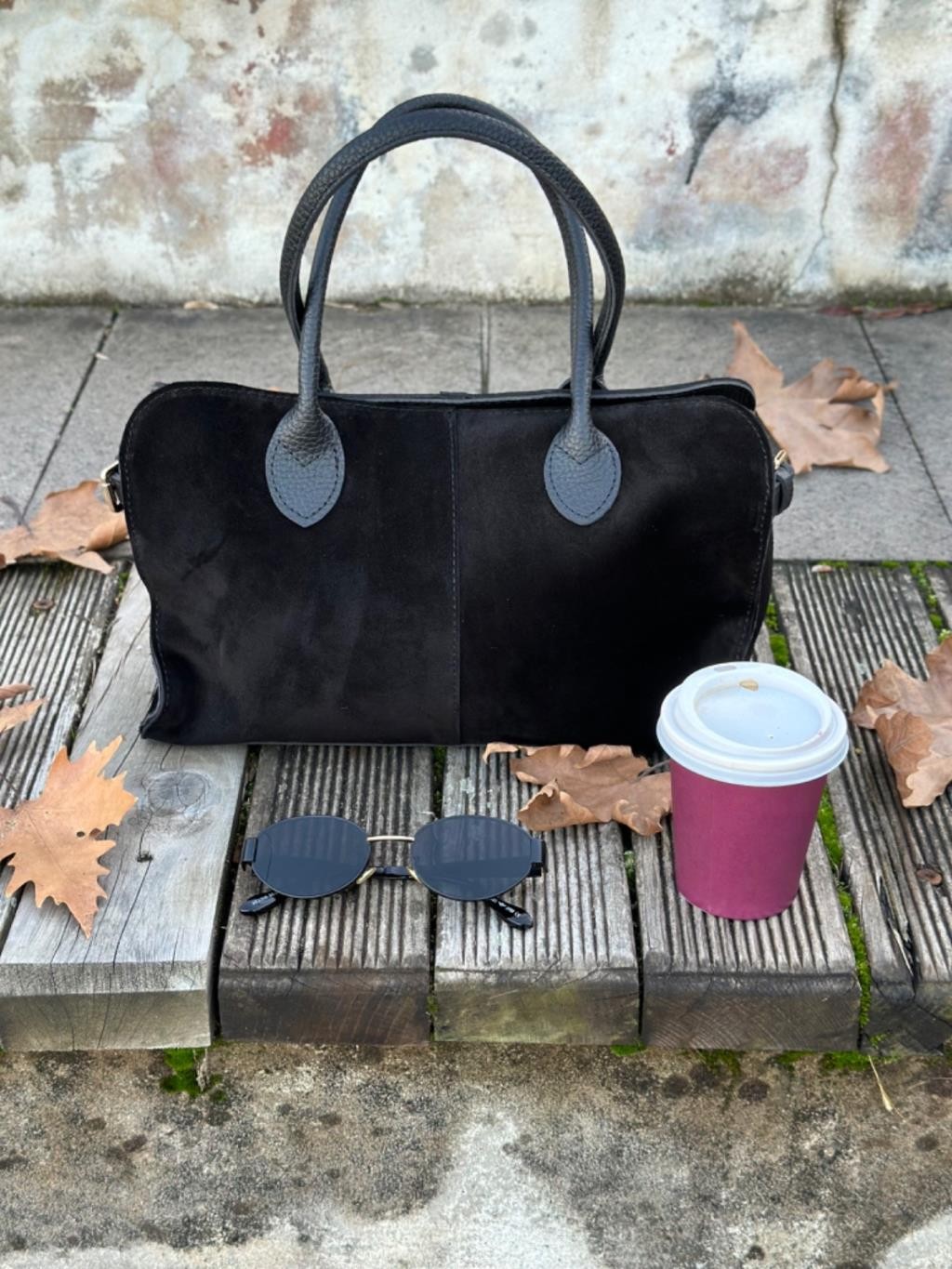 Fendi Gerçek Süet Omuz Çantası