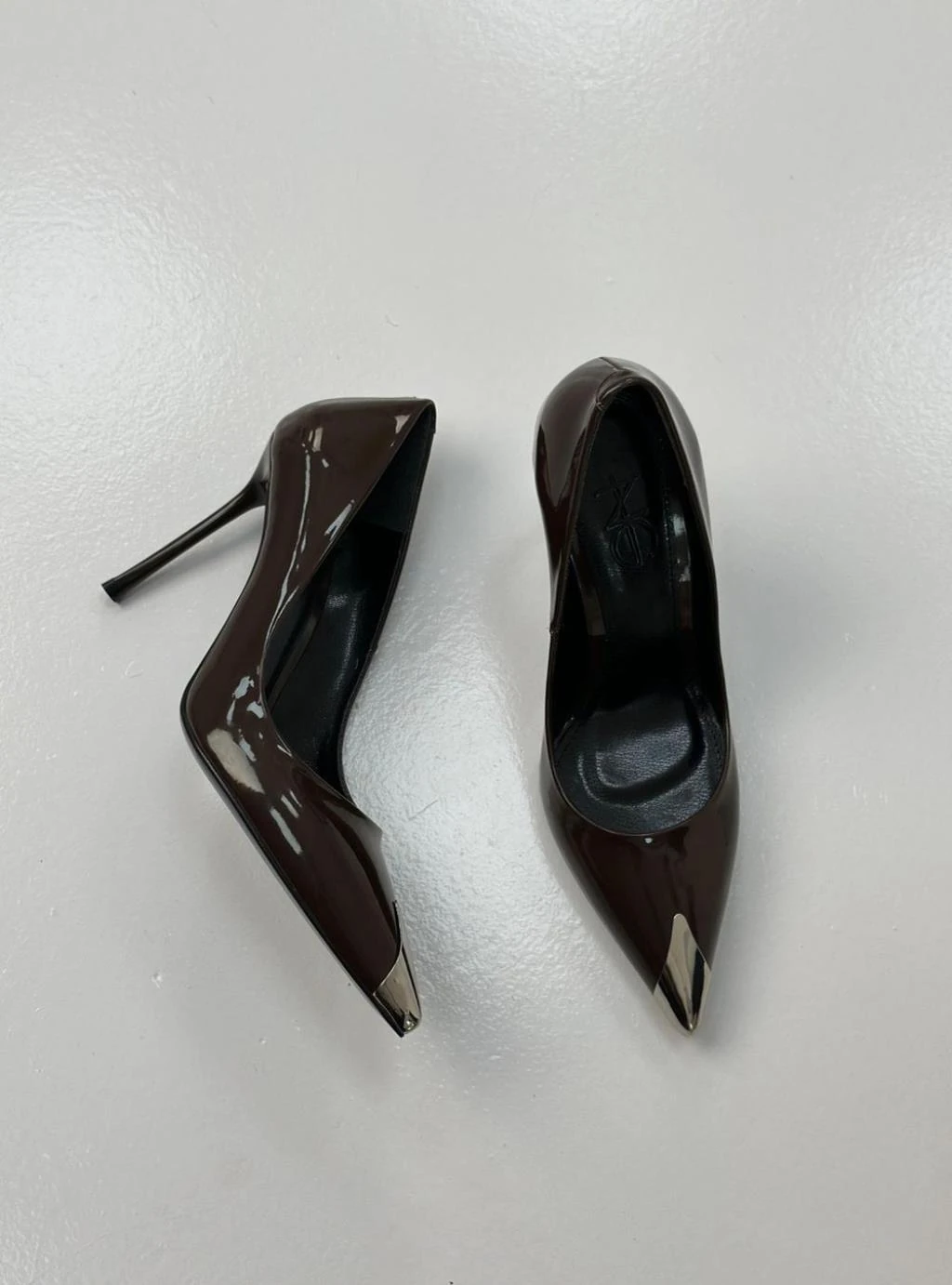 Mindy Metal Burunlu Rugan Deri Stiletto