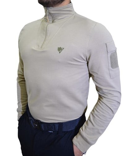 Bej Drytouch Uzun Kollu T-Shirt