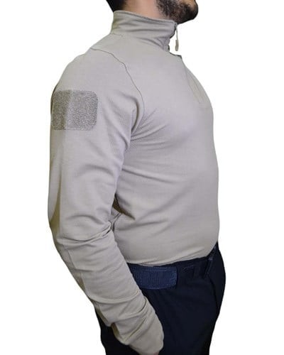 Bej Drytouch Uzun Kollu T-Shirt