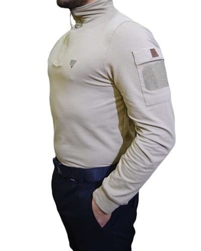 Bej Drytouch Uzun Kollu T-Shirt