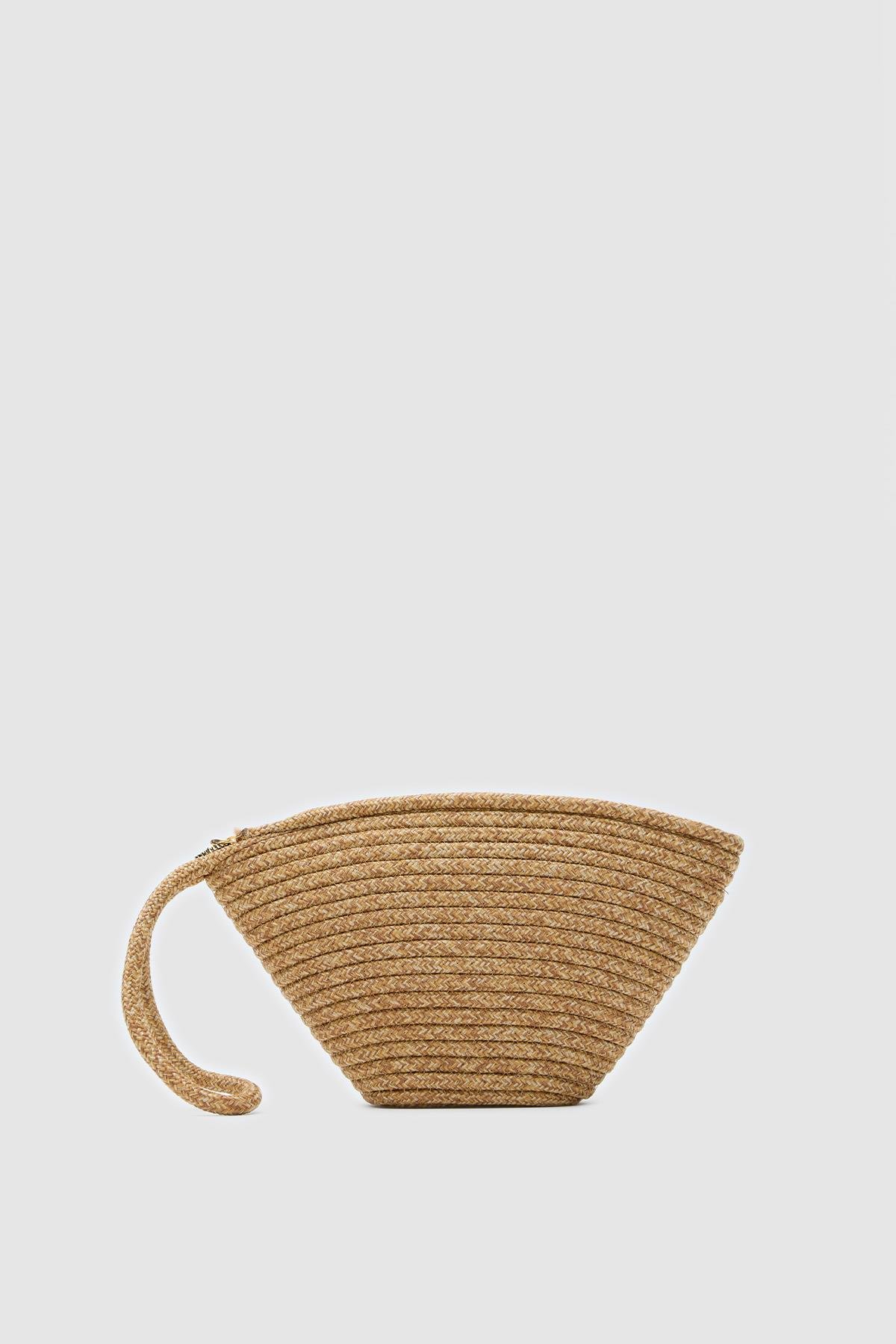 Likya Handmade Hasır Clutch Çanta - Hasır