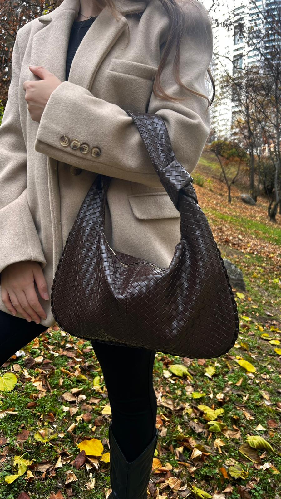 Holy Omuz Çantası - Kahverengi