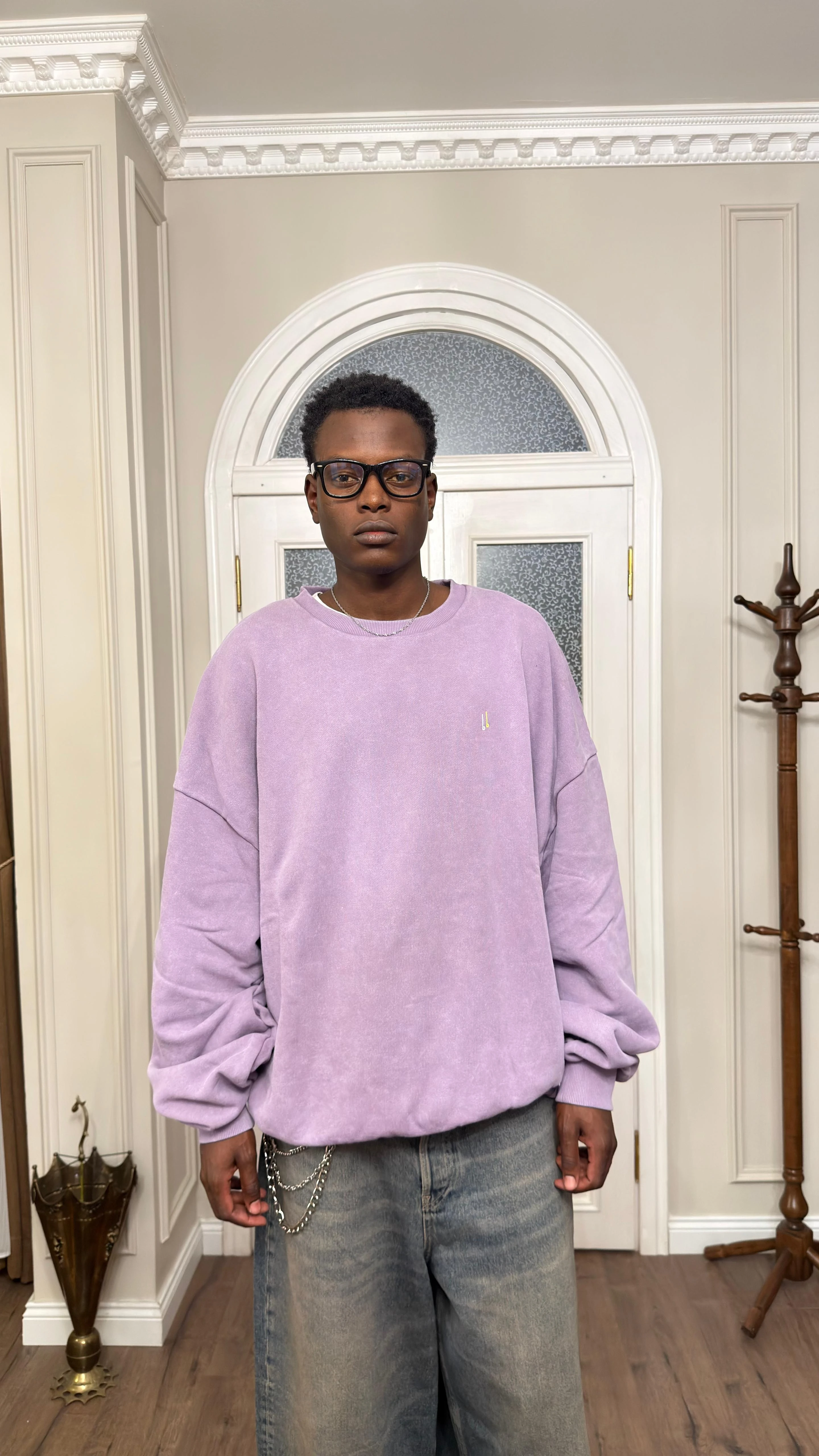 BB NAKIŞLI BİSİKLET YAKA SWEATSHIRT