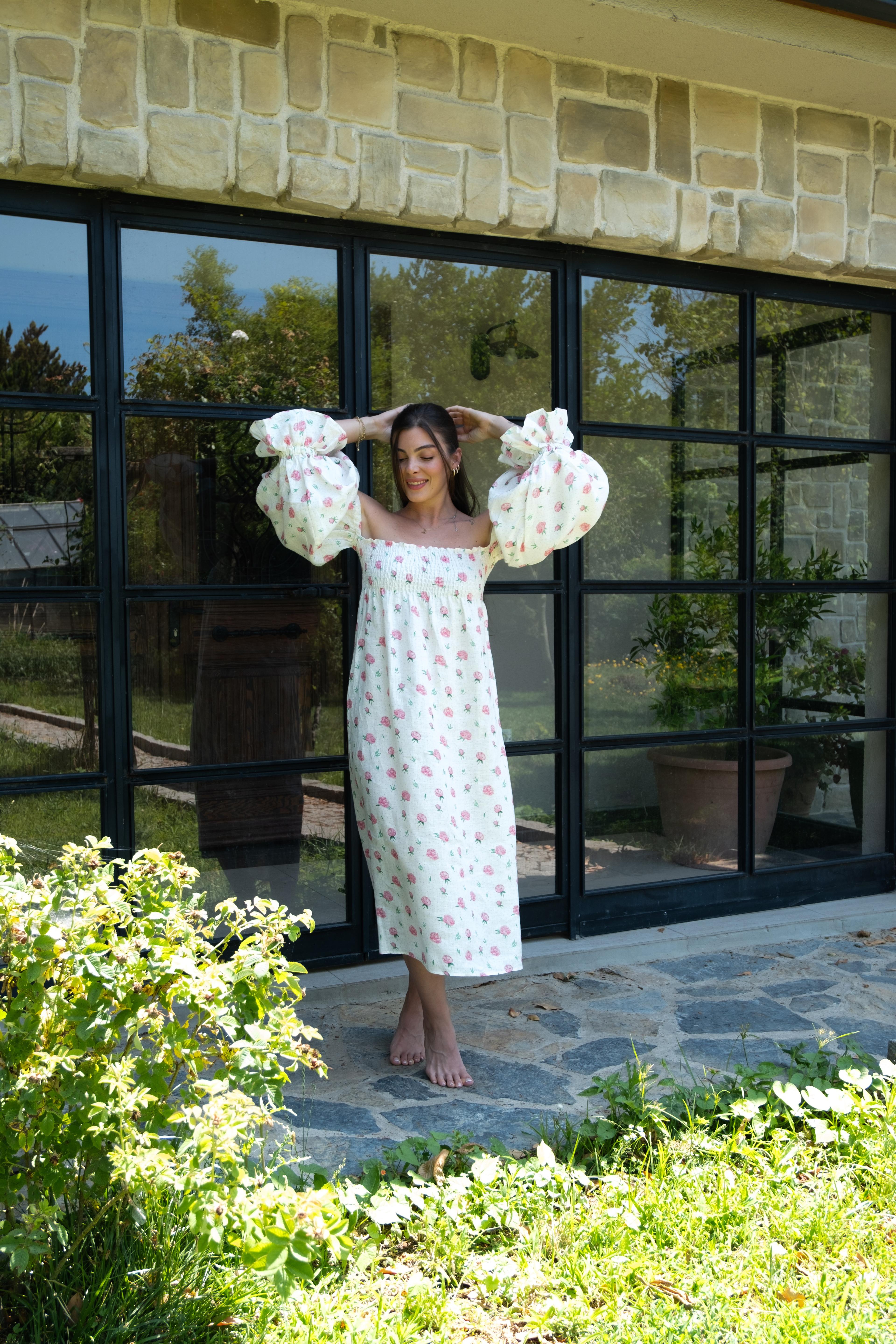 Carine Dress in Peony