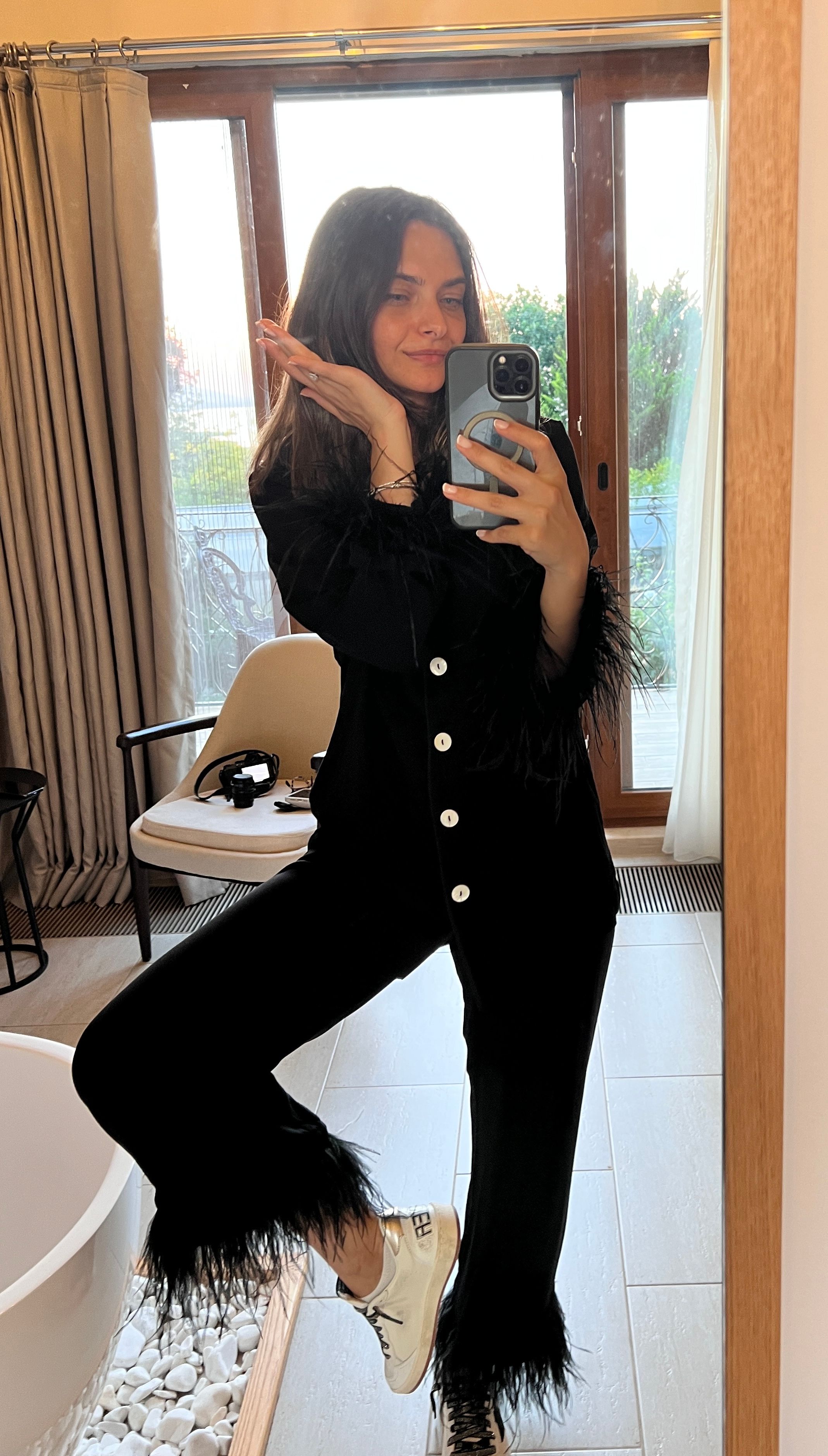 Chic Pajama Set in Black