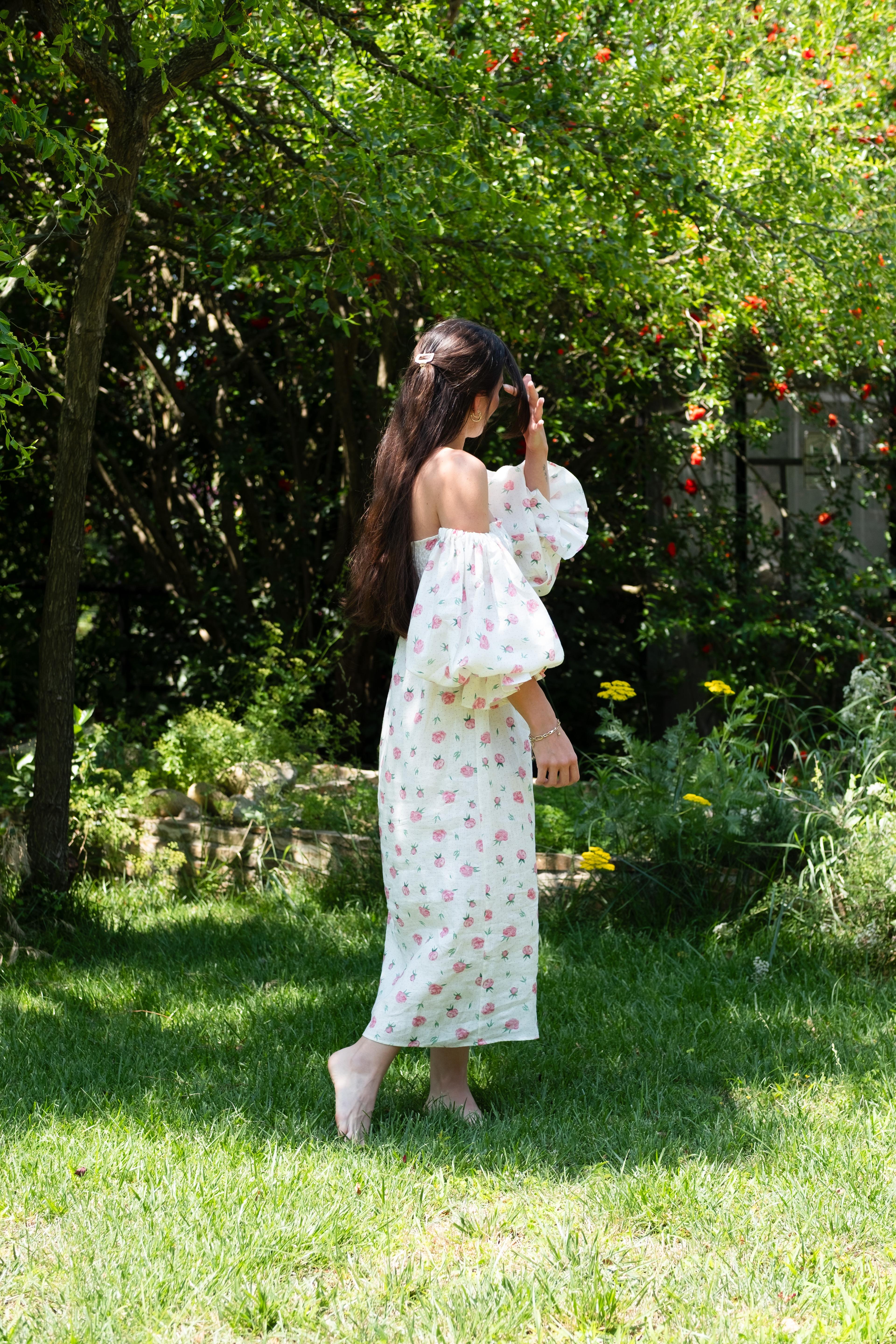 Carine Dress in Peony