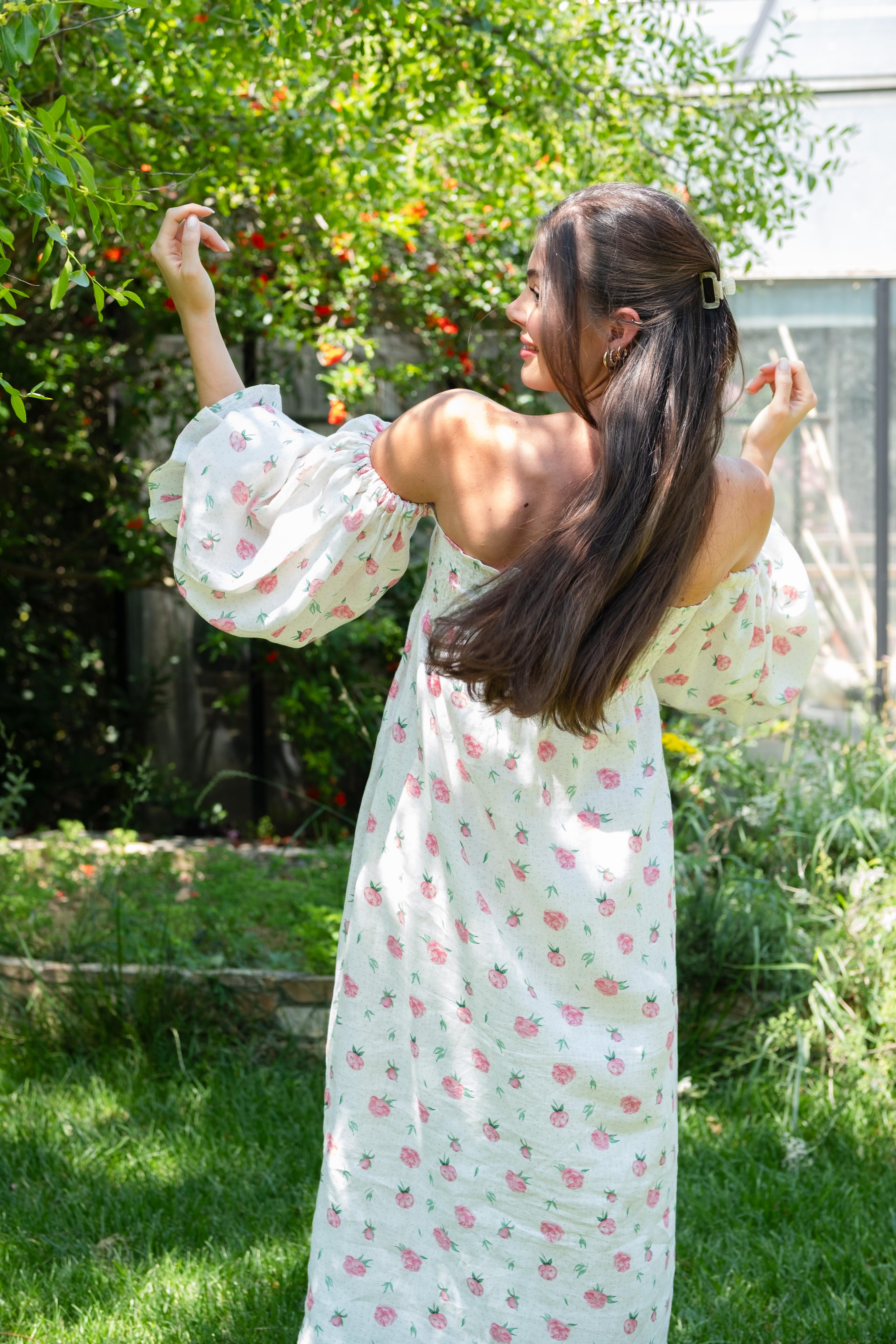 Carine Dress in Peony