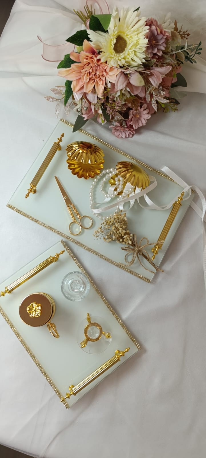 MİDYE GOLD SÖZ NİŞAN TEPSİSİ