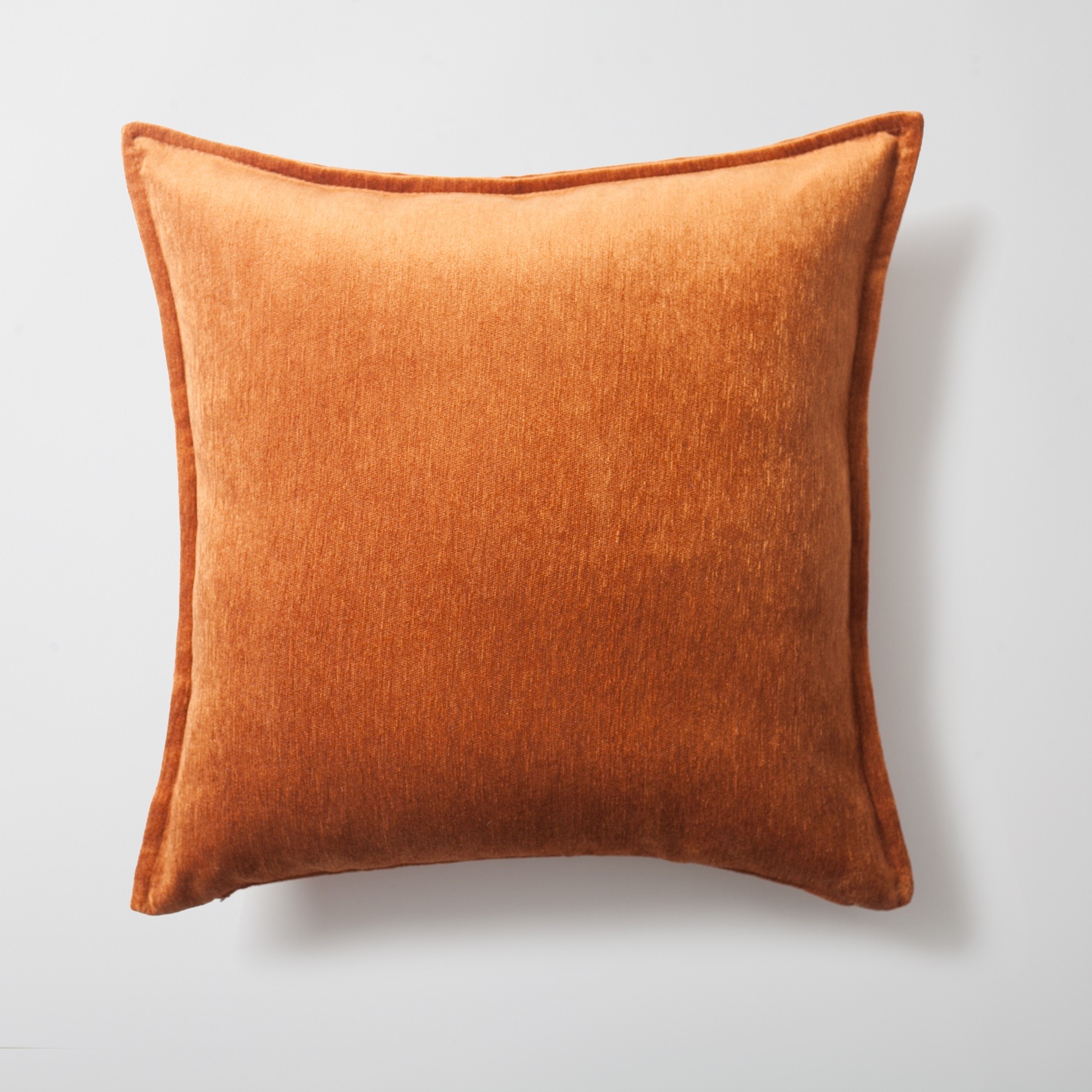 "Eliza" - Orange Viscose Natural Linen Pillow 20x20 Inch - Orange (Cover Only)