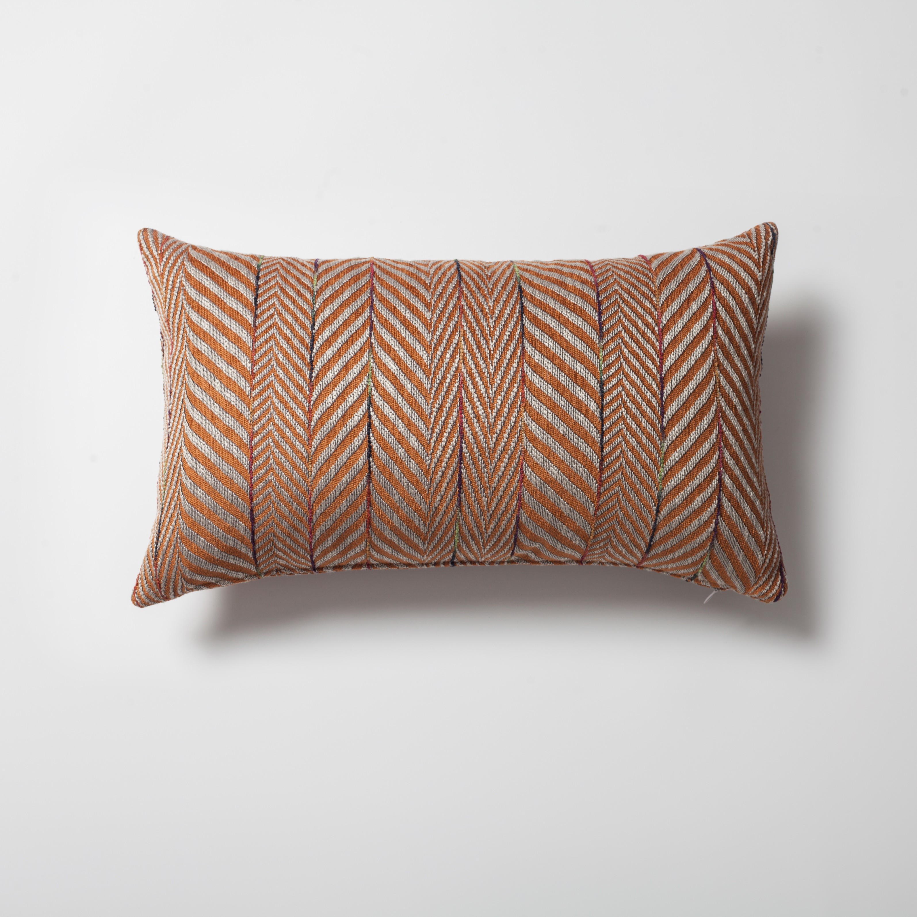 "Loom" Linen Tasseled Bed Runner + 6 Pillow Set - Orange (Cover Only)
