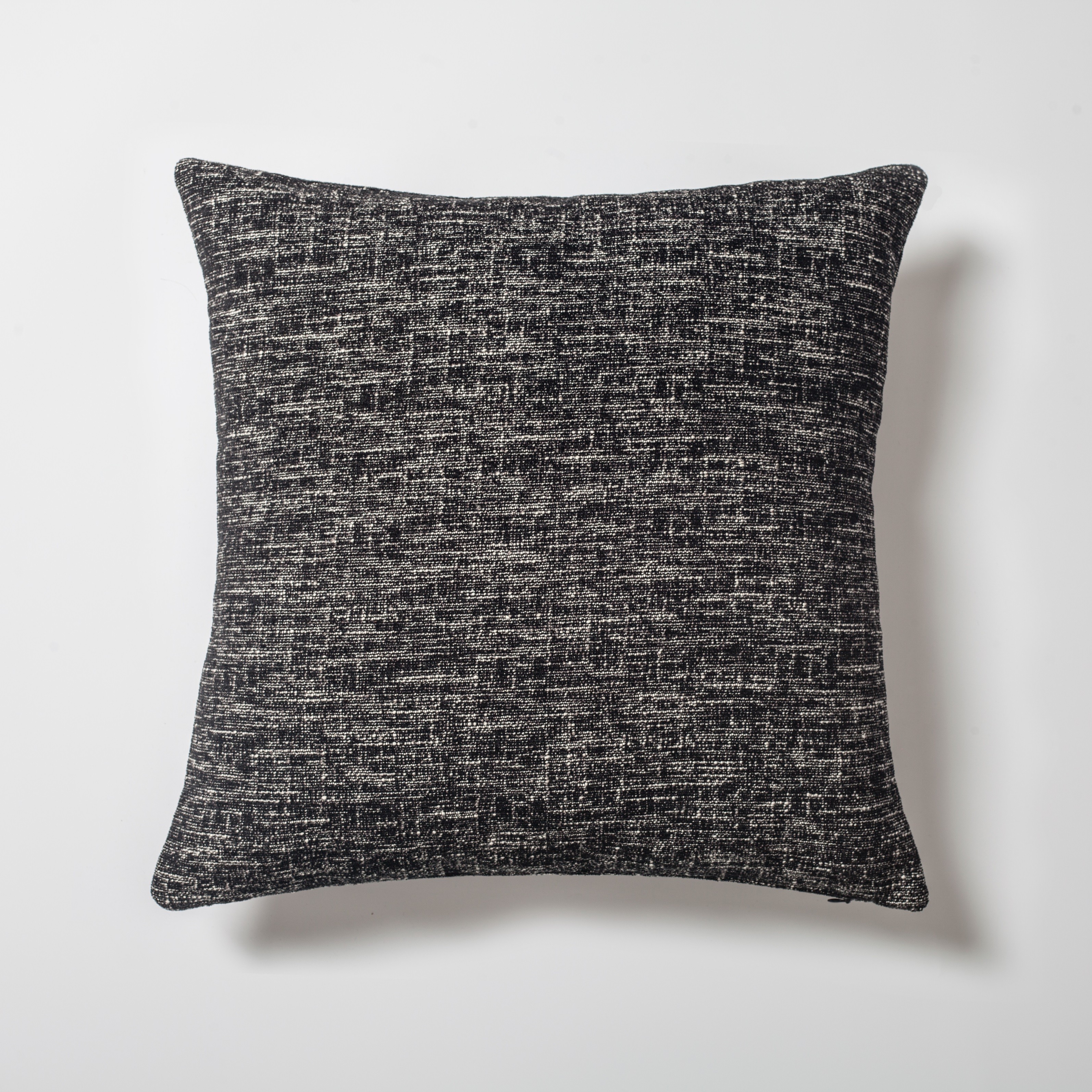 "Flap" - Textured Linen Pillow 20x20 Inch - Black (Cover Only)
