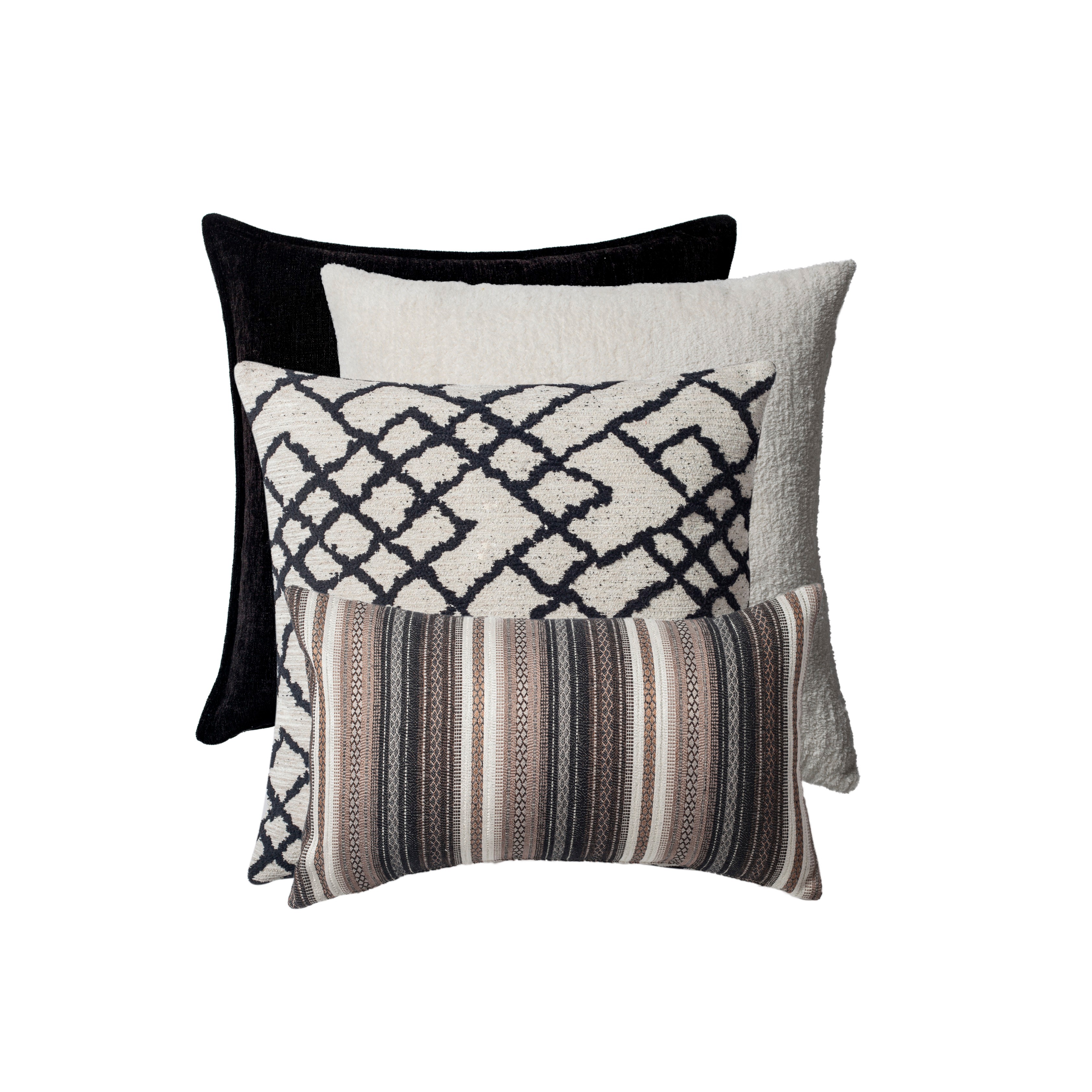 "Korfu" - Decorative Pillow - 4-Piece Combo Set (Cover Only)