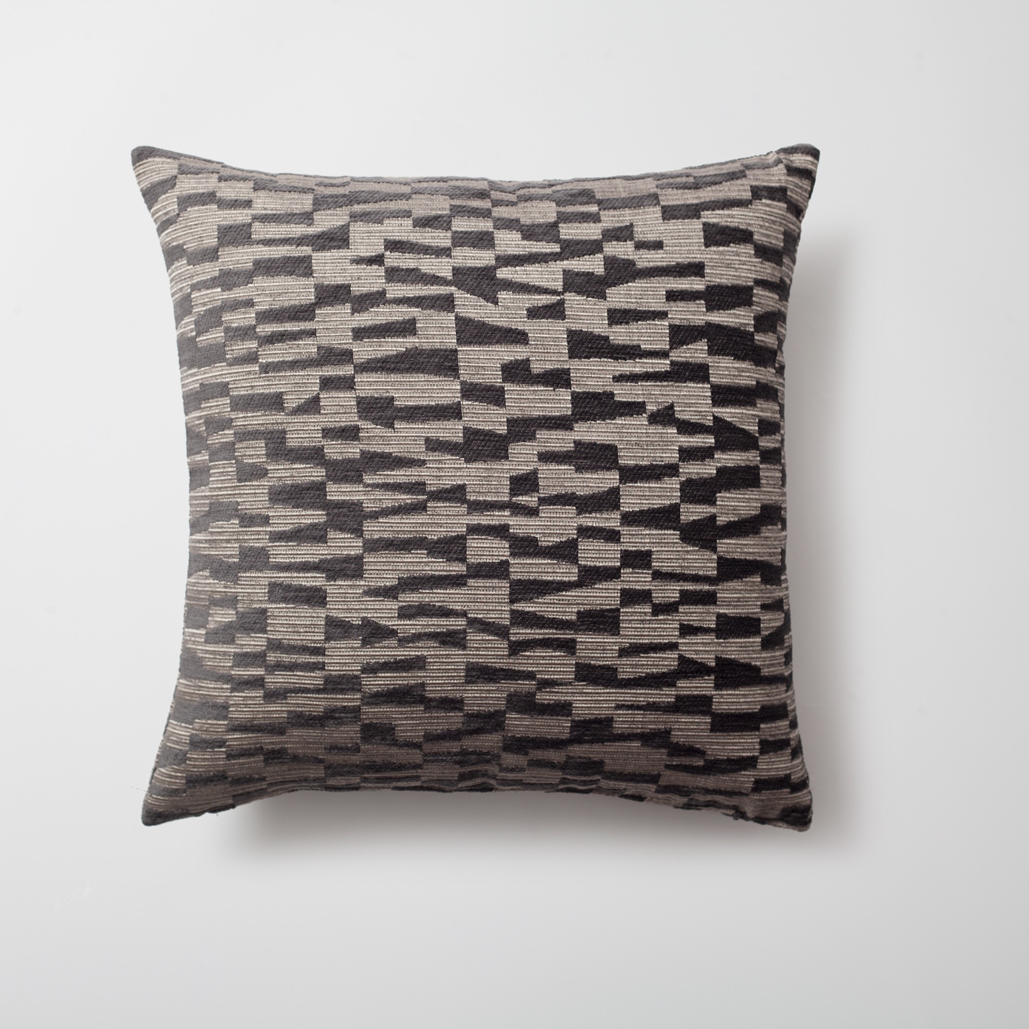 "Bistro" - Geometric Patterned 18x18 Inch Cushion - Anthracite (Cover Only)
