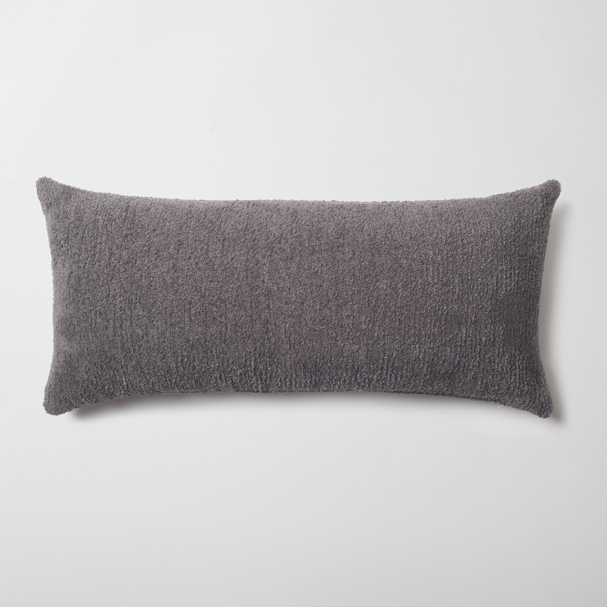 "Cozy" - Sheepskin Texture Fluffy Cushion 14x28 Inch - Anthracite (Cover Only)