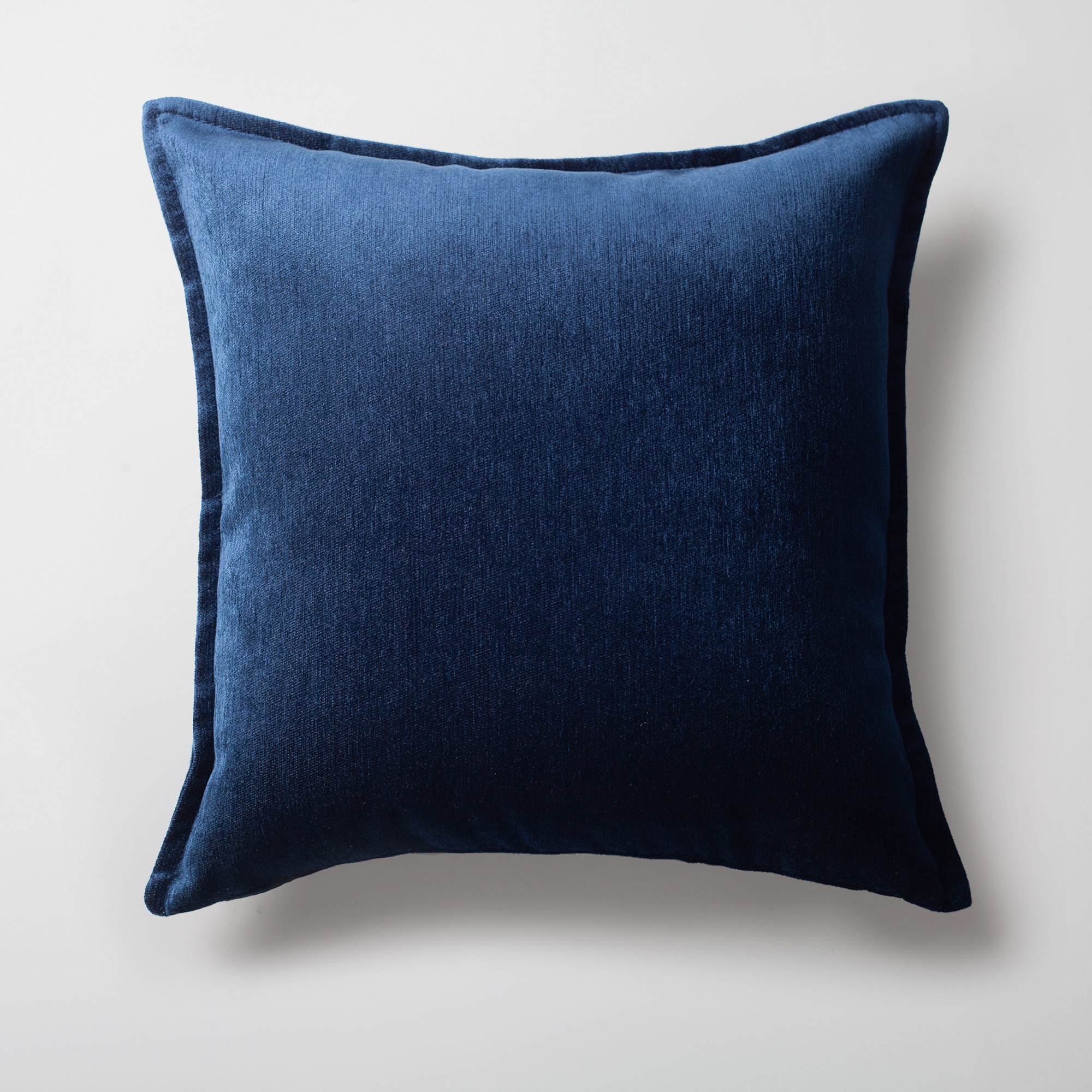 "Eliza" - Viscose Natural Linen Pillow 20x20 Inch - Navy Blue (Cover Only)