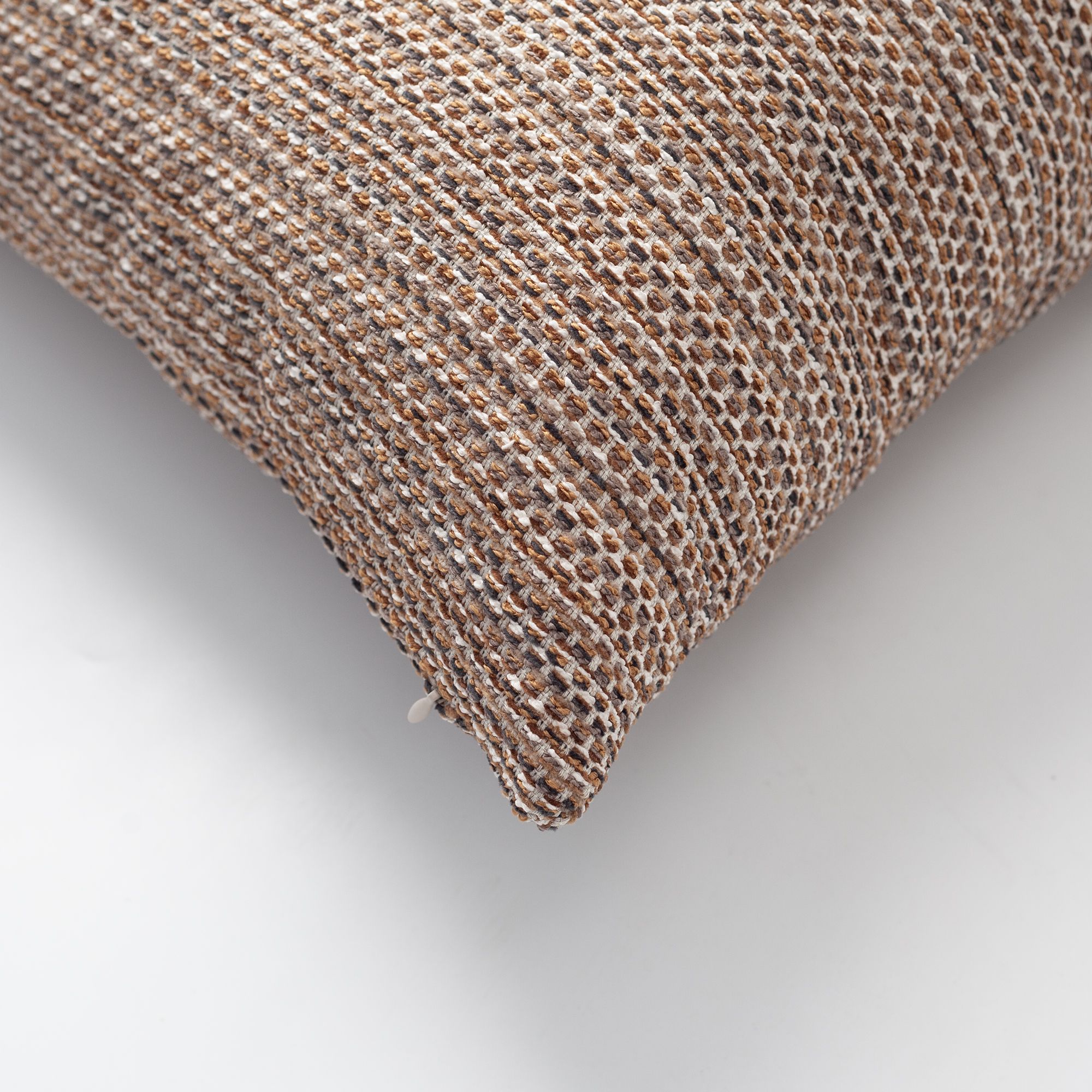 " Kraft " - Dokulu Natural Hareketli Desenli Kırlent 45x45 Hardal
