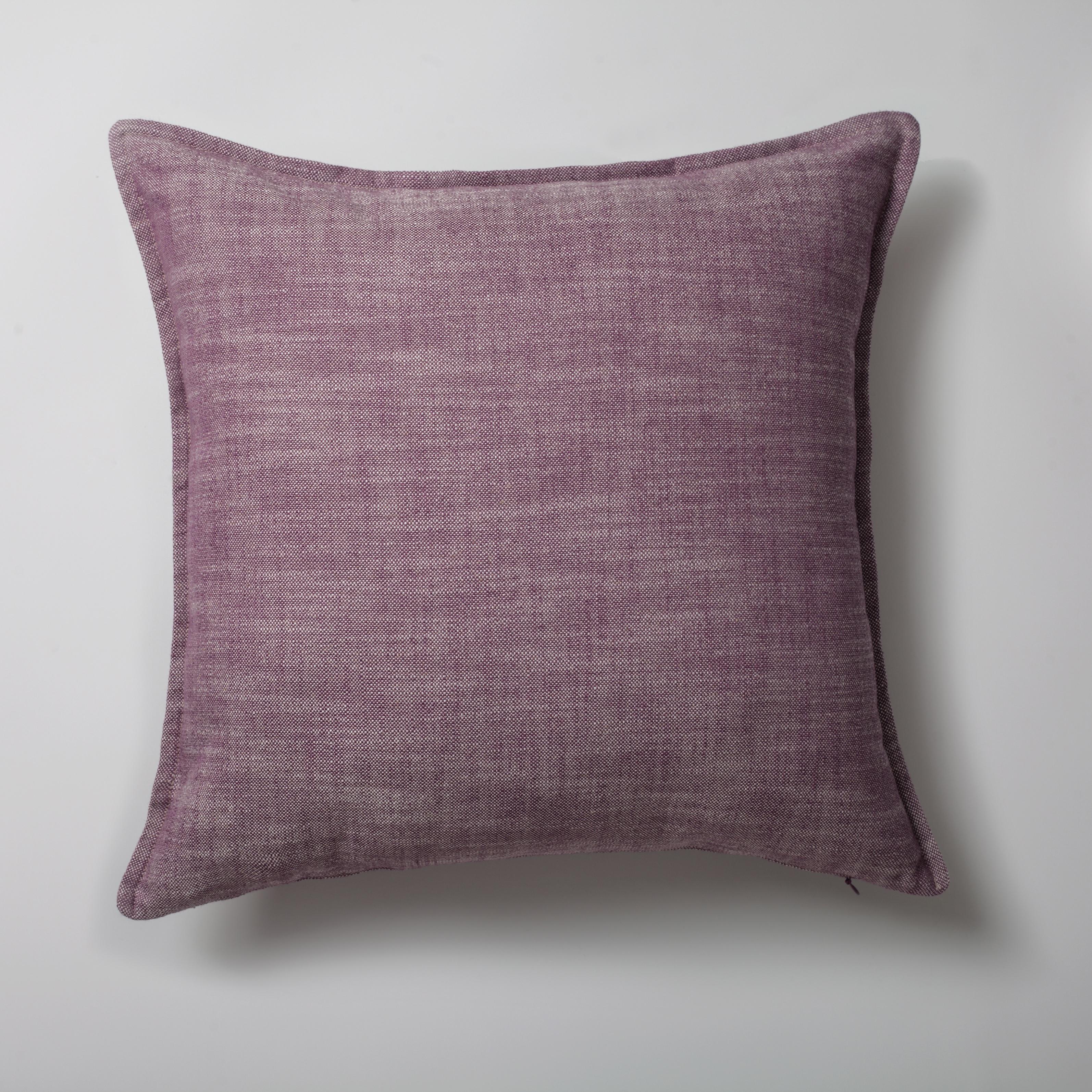 "Porto" - Linen Square Pillow 20x20 Inch - Purple (Cover Only)