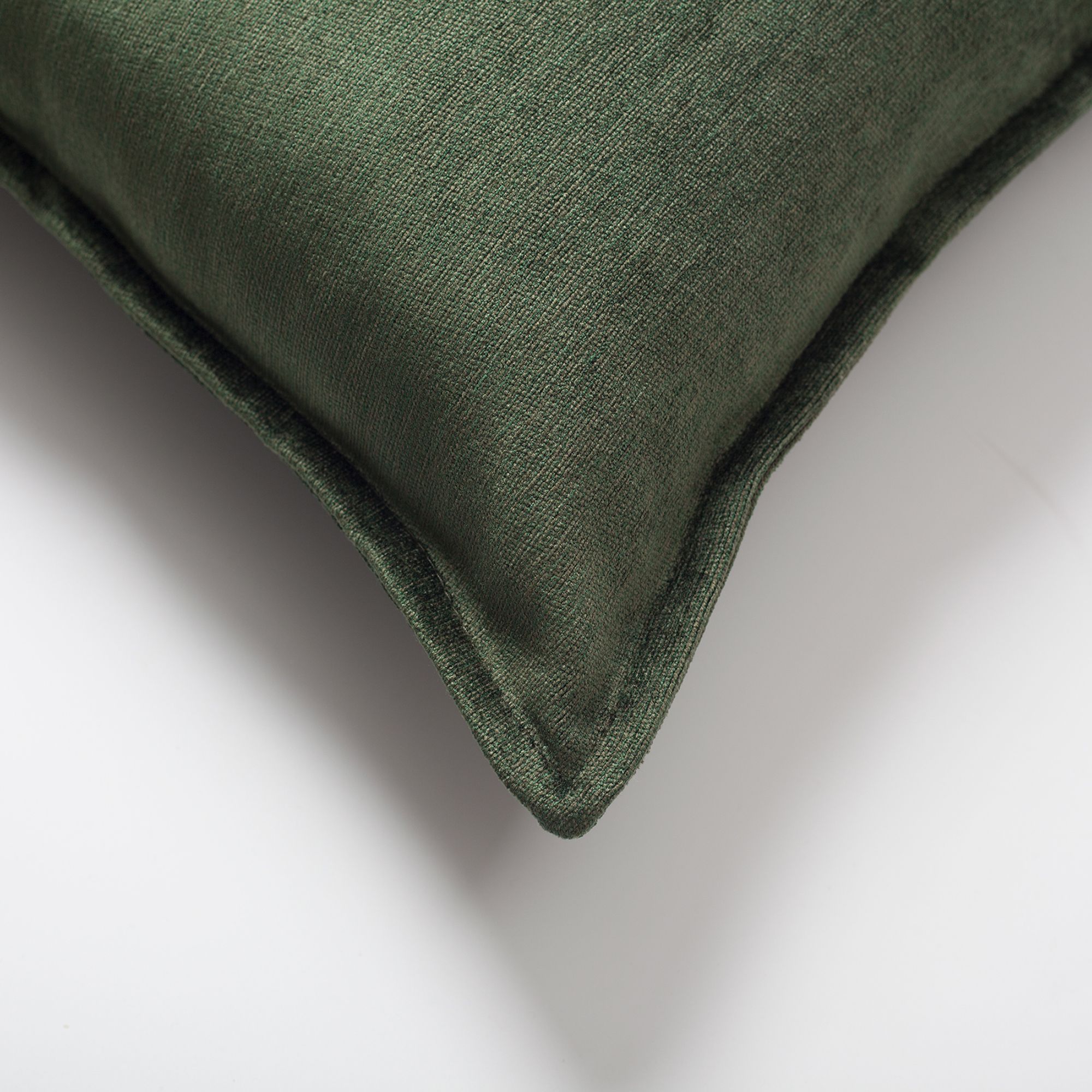 "Eliza" - Green Viscose Natural Linen Pillow 20x20 Inch - Green (Cover Only)