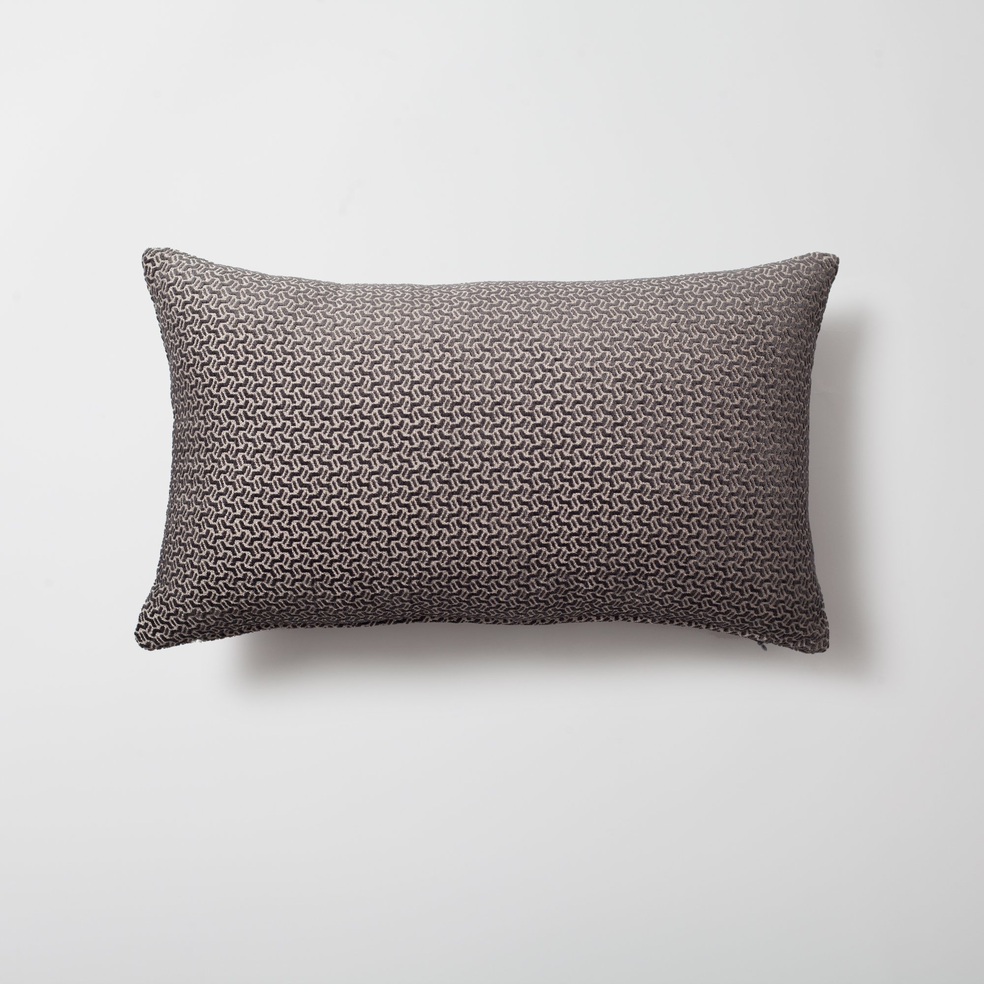 "Arte" - Geometric Patterned 12x20 Inch Cushion - Anthracite (Cover Only)