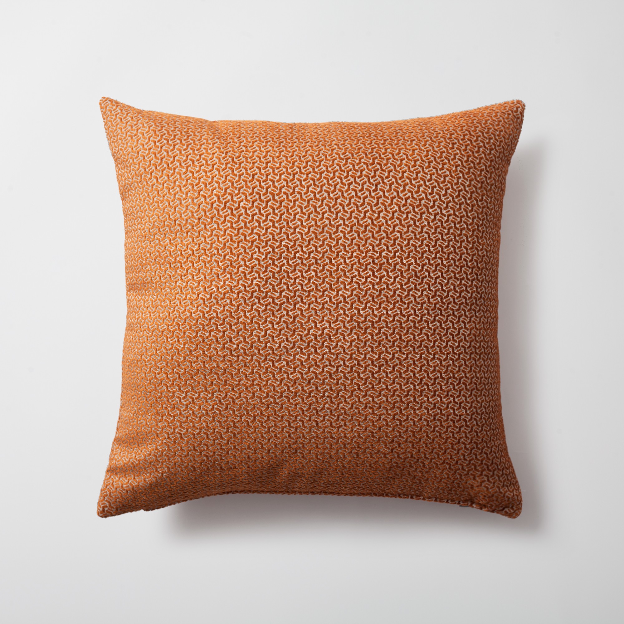 "Arte" - Geometric Patterned 20x20 Inch Cushion - Orange (Cover Only)