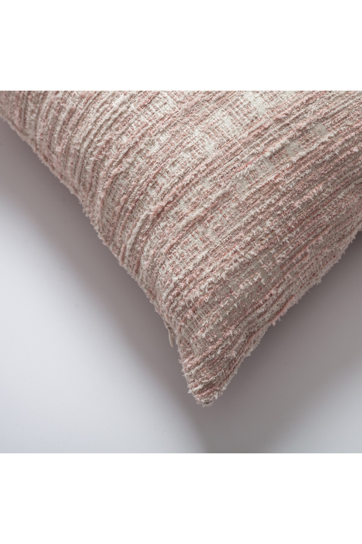 "Tweed" - Abstract Textured Square Pillow 20x20 Inch - Pink (Cover Only)