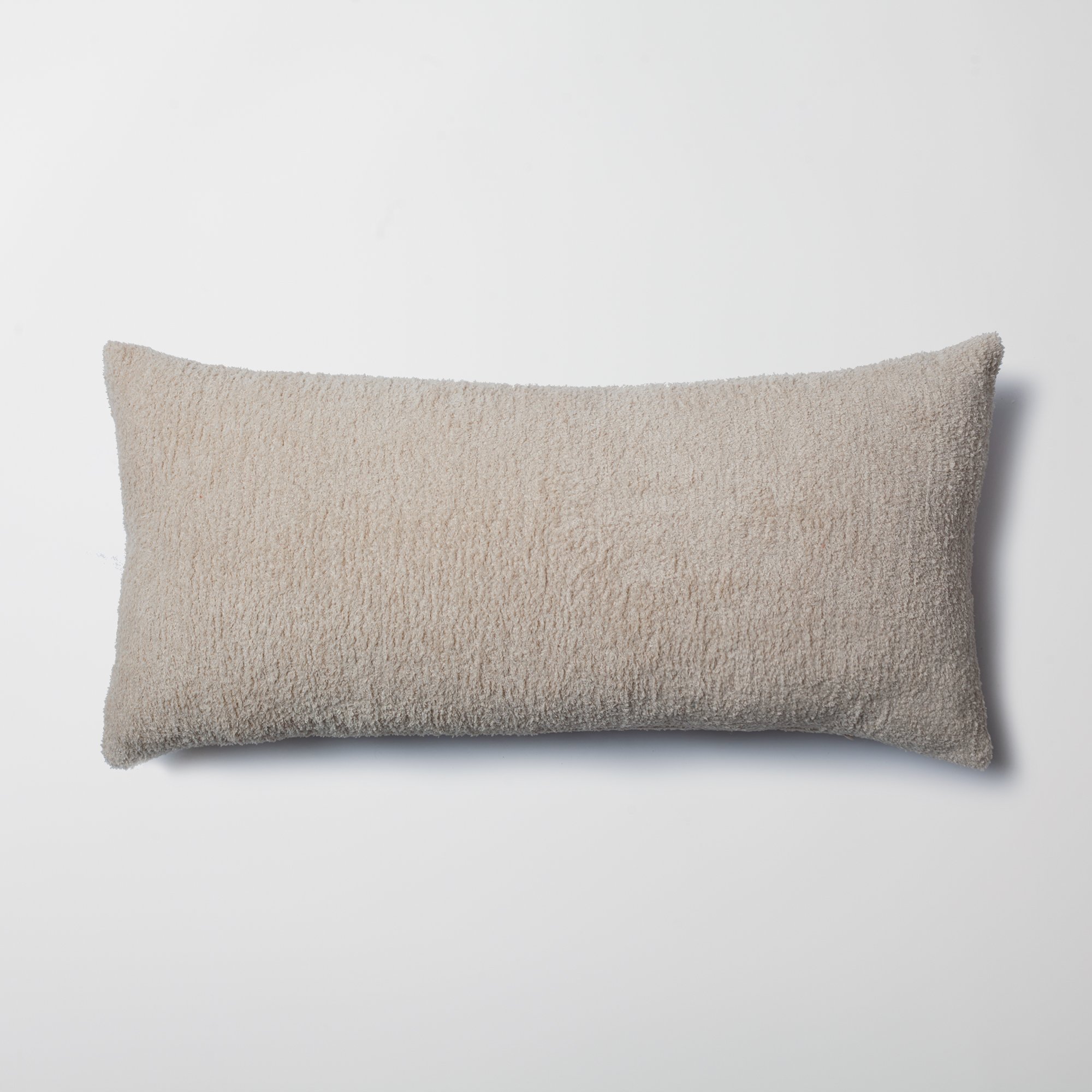 "Cozy" - Sheepskin Texture Fluffy Cushion 14x28 Inch - Beige (Cover Only)