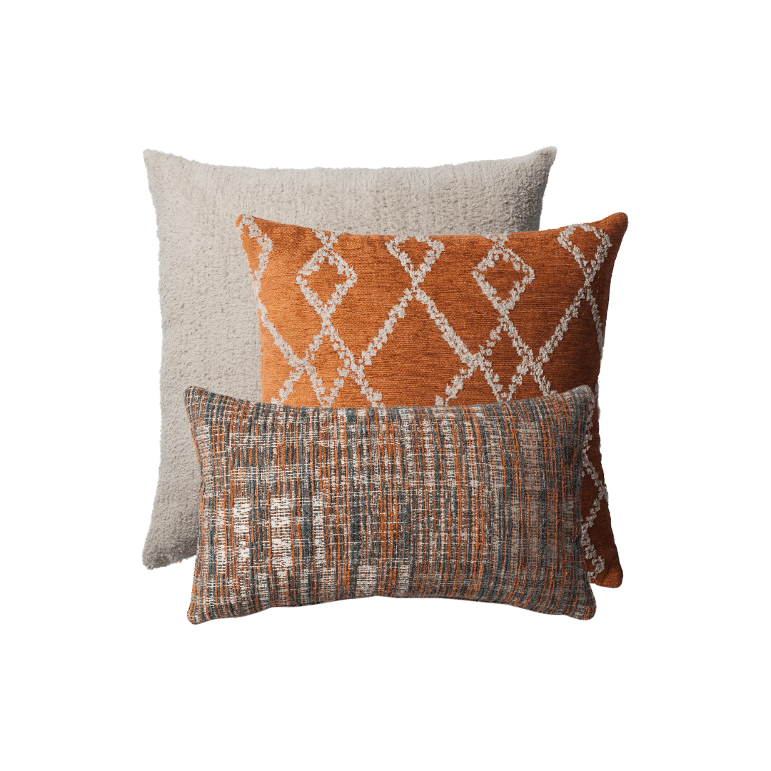 "Cozy & Tweed" - Decorative Pillow - 3-piece Combo Set (Cover Only)