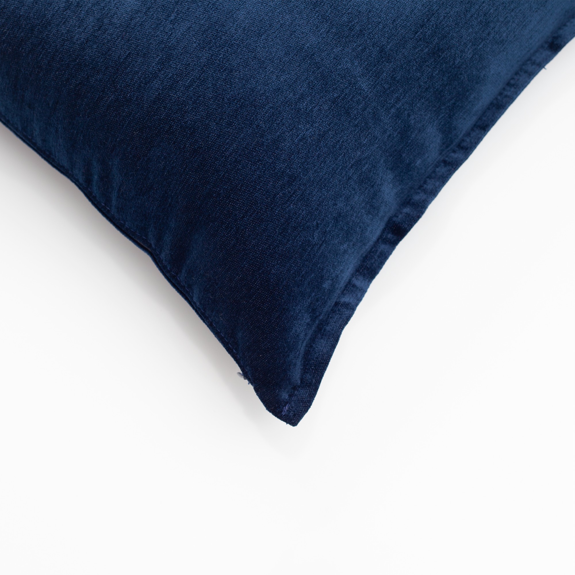 "Eliza" - Viscose Natural Linen Pillow 20x20 Inch - Navy Blue (Cover Only)