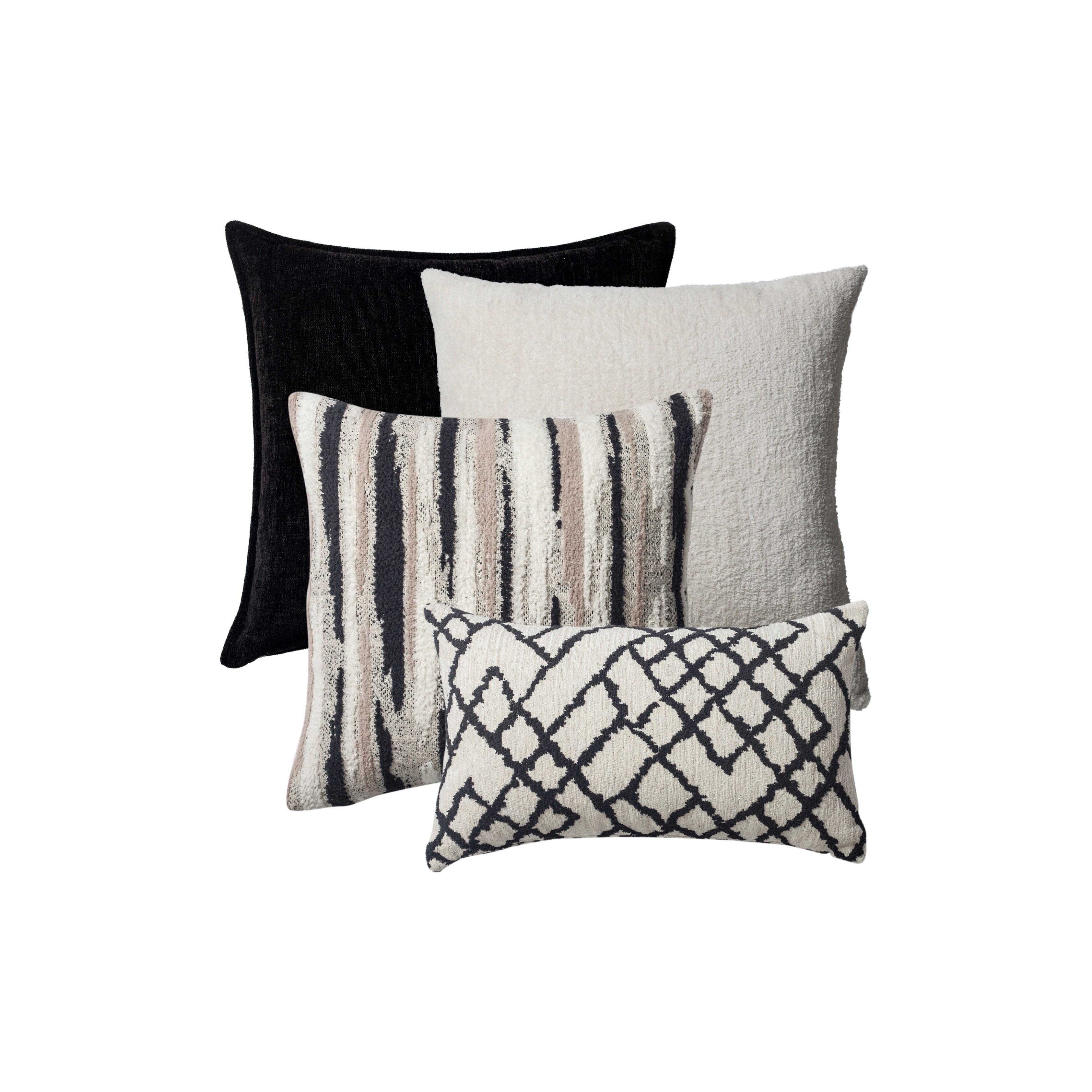 "Meis" - Decorative Pillow - 4-Piece Combo Set (Cover Only)