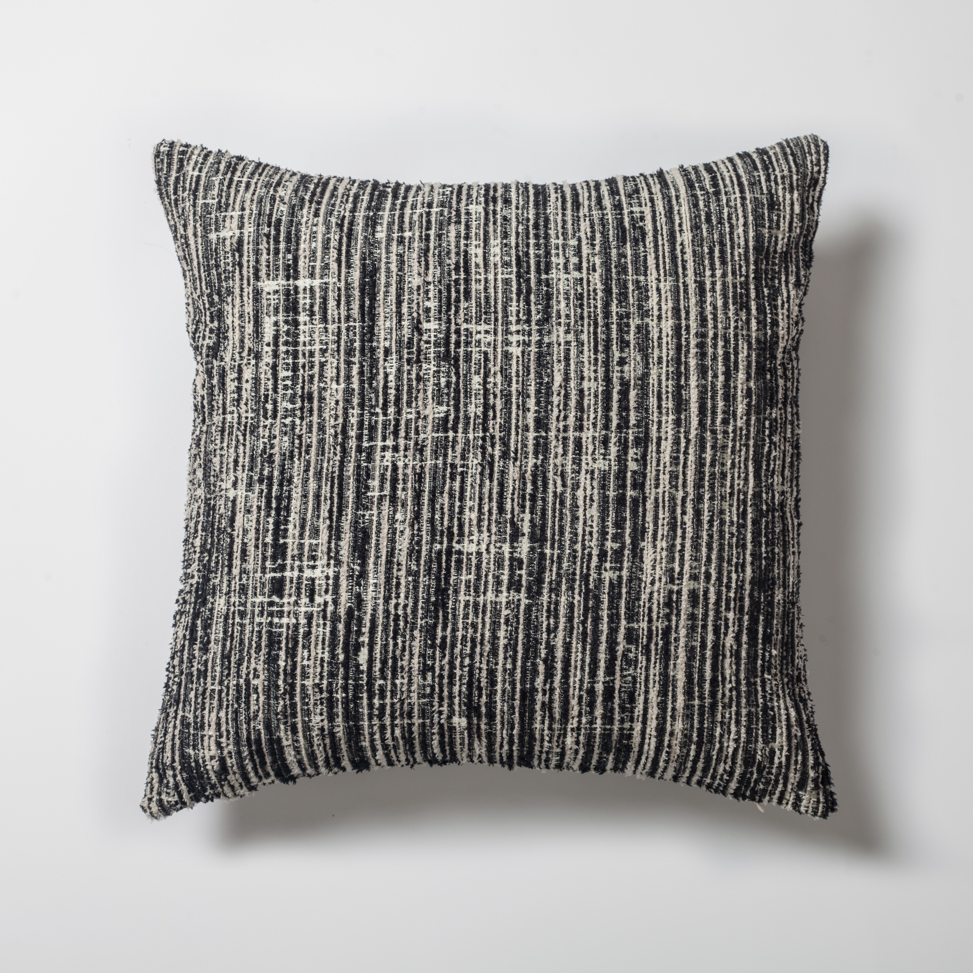 "Coco" - Corduroy Patterned Cushion 20x20 Inch - Black (Cover Only)