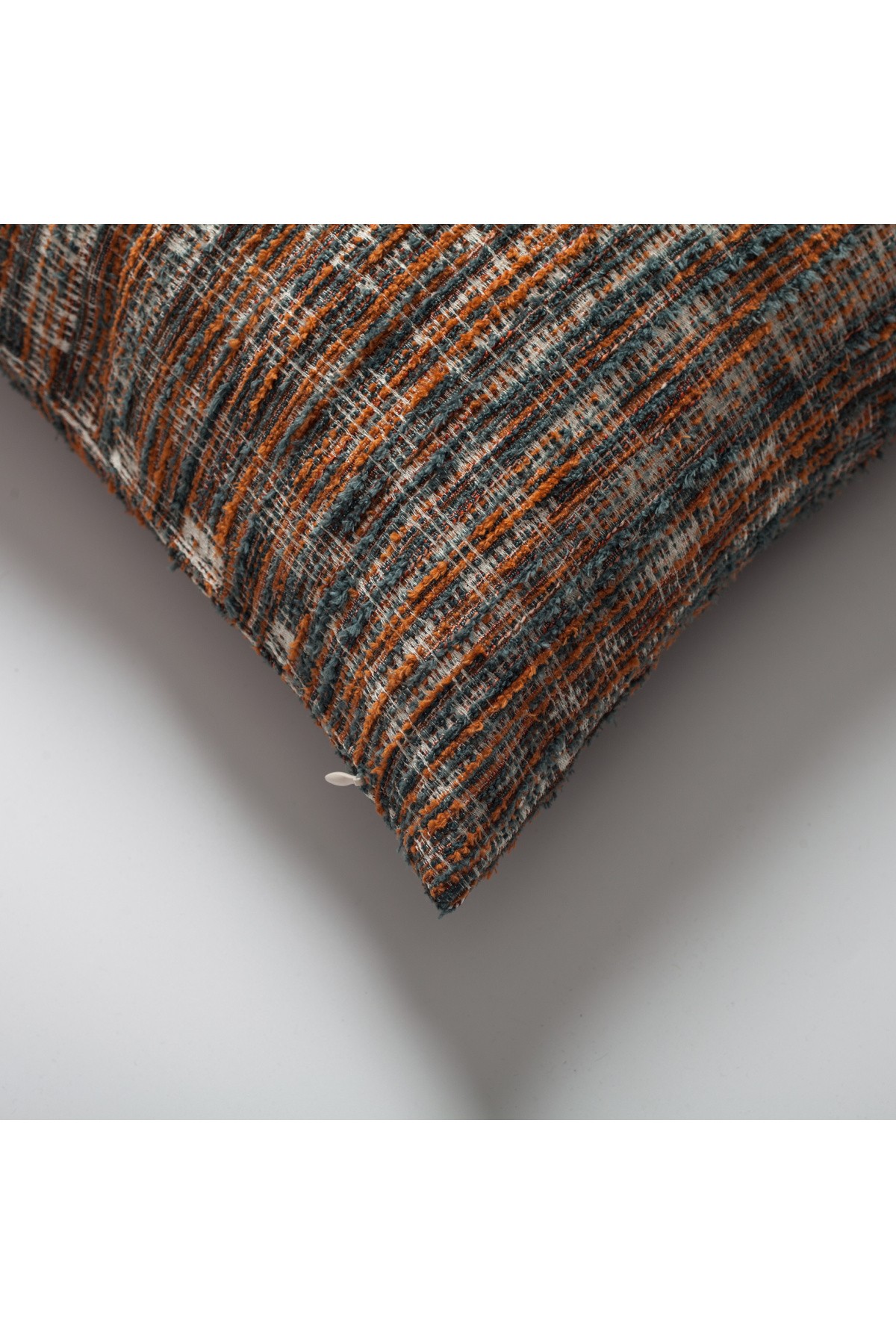 "Tweed" - Abstract Textured Square Pillow 20x20 Inch - Orange (Cover Only)