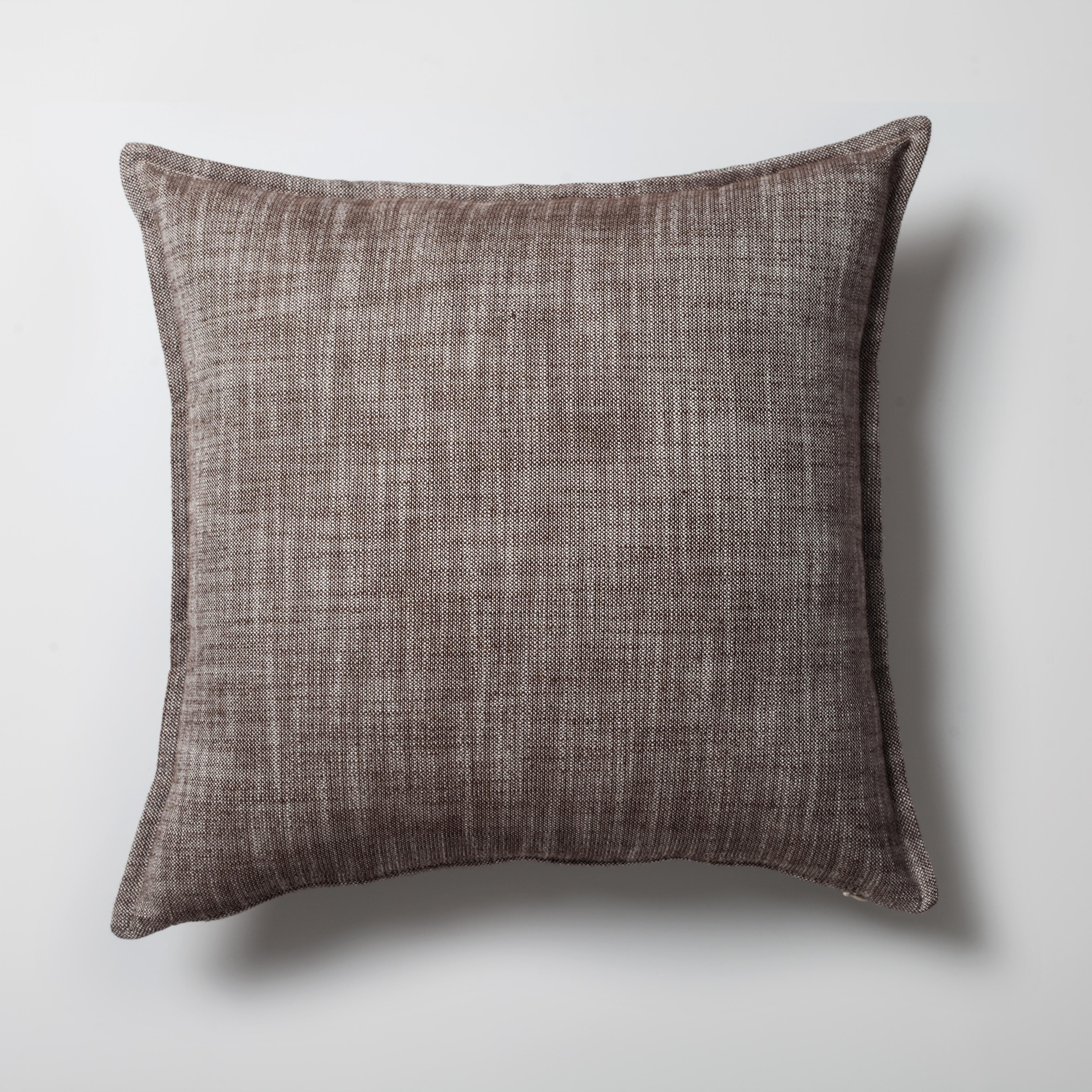 "Porto" - Linen Square Pillow 20x20 Inch - Brown (Cover Only)