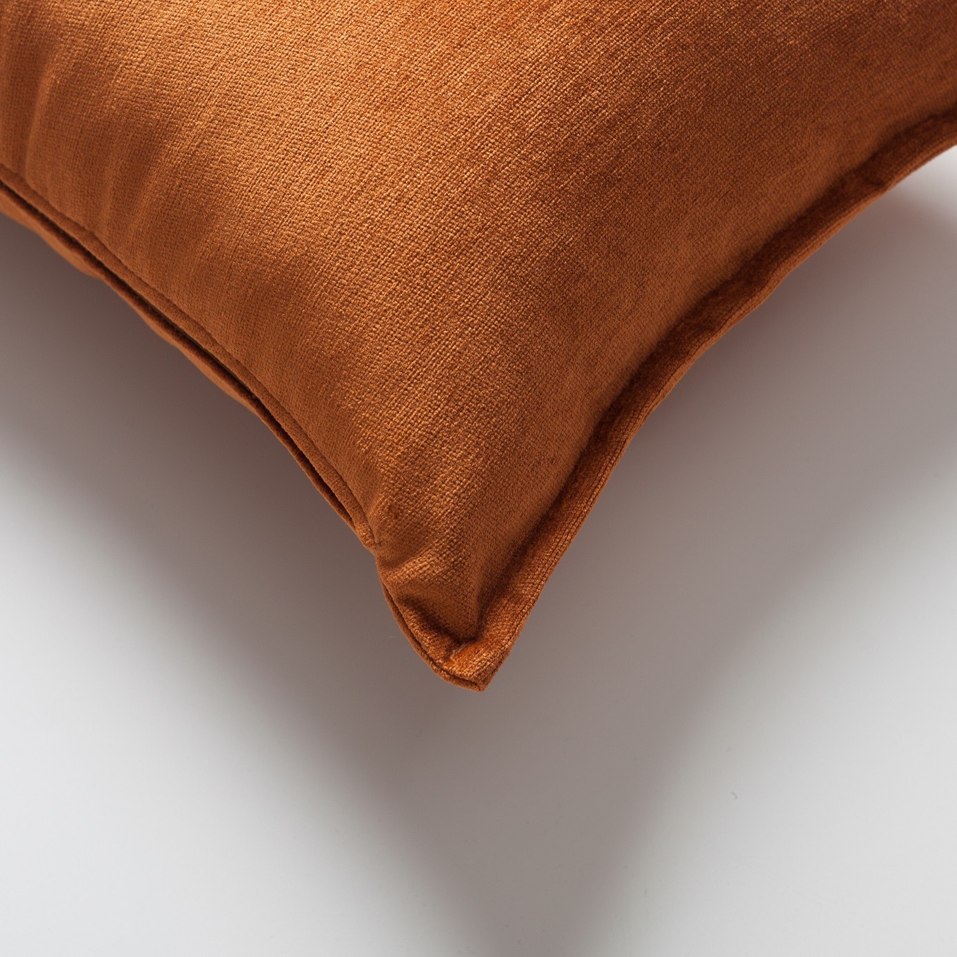 "Eliza" - Orange Viscose Natural Linen Pillow 20x20 Inch - Orange (Cover Only)