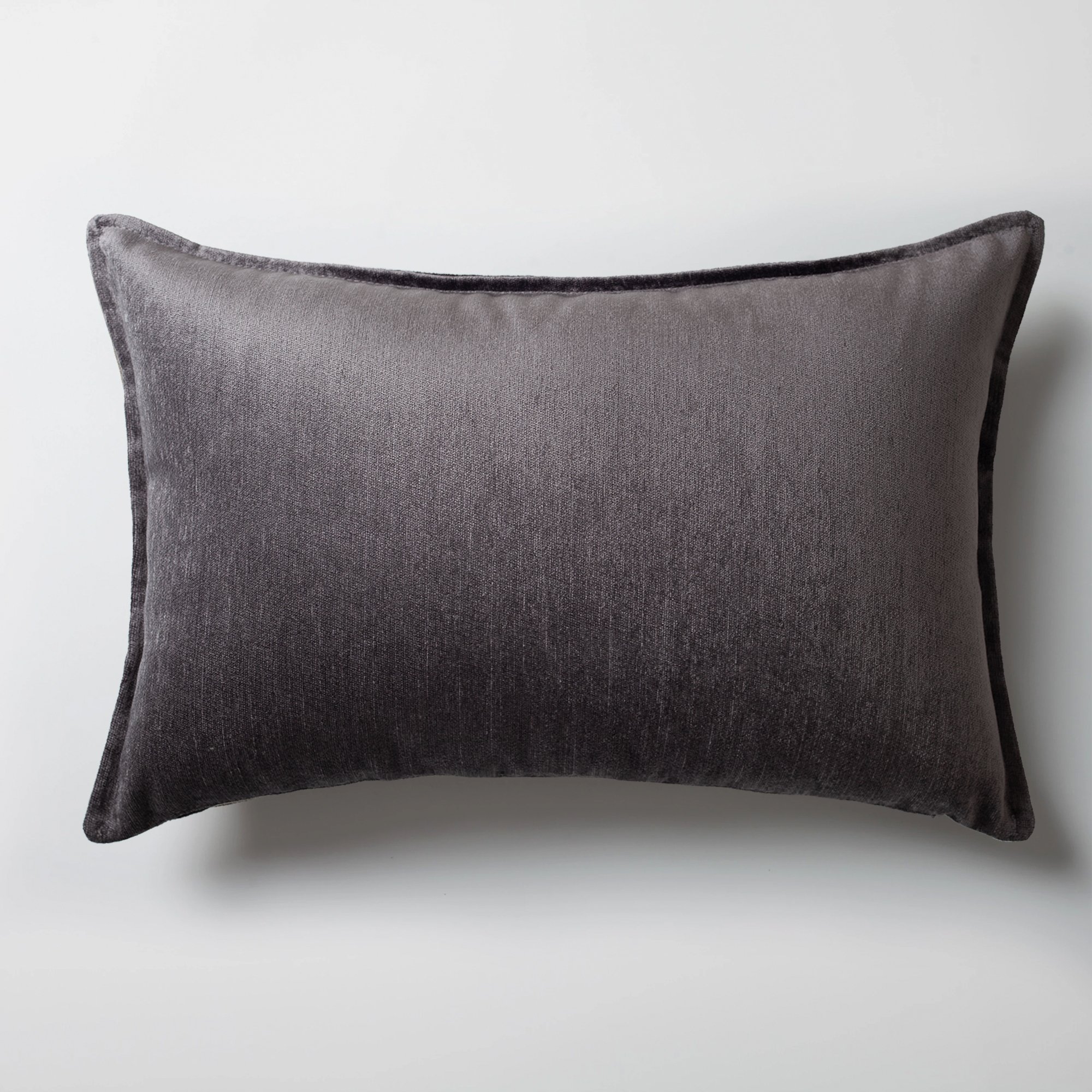 "Eliza" - Gray Viscose Natural Cushion 16x24 Inch - Gray (Cover Only)