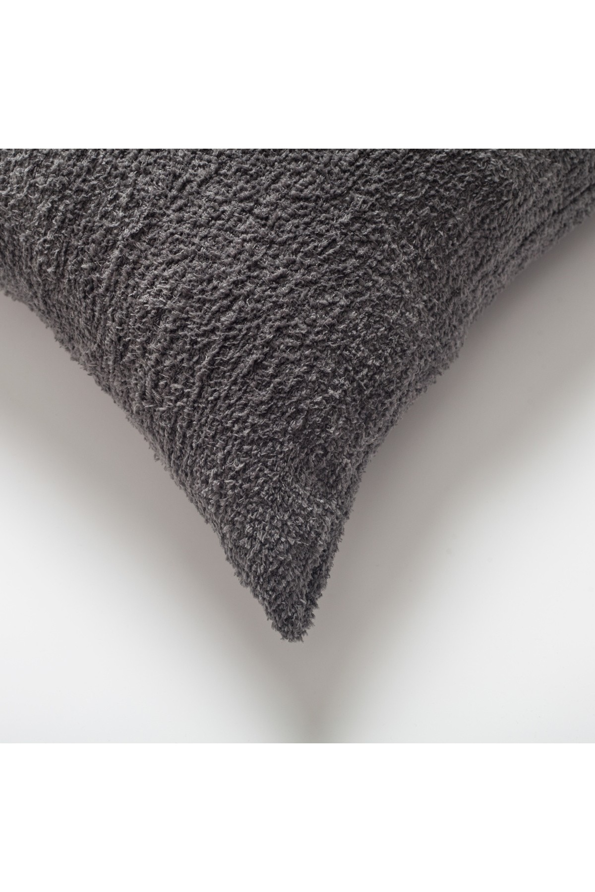 "Cozy" - Sheepskin Texture Fluffy Cushion 20x20 Inch - Anthracite (Cover Only)