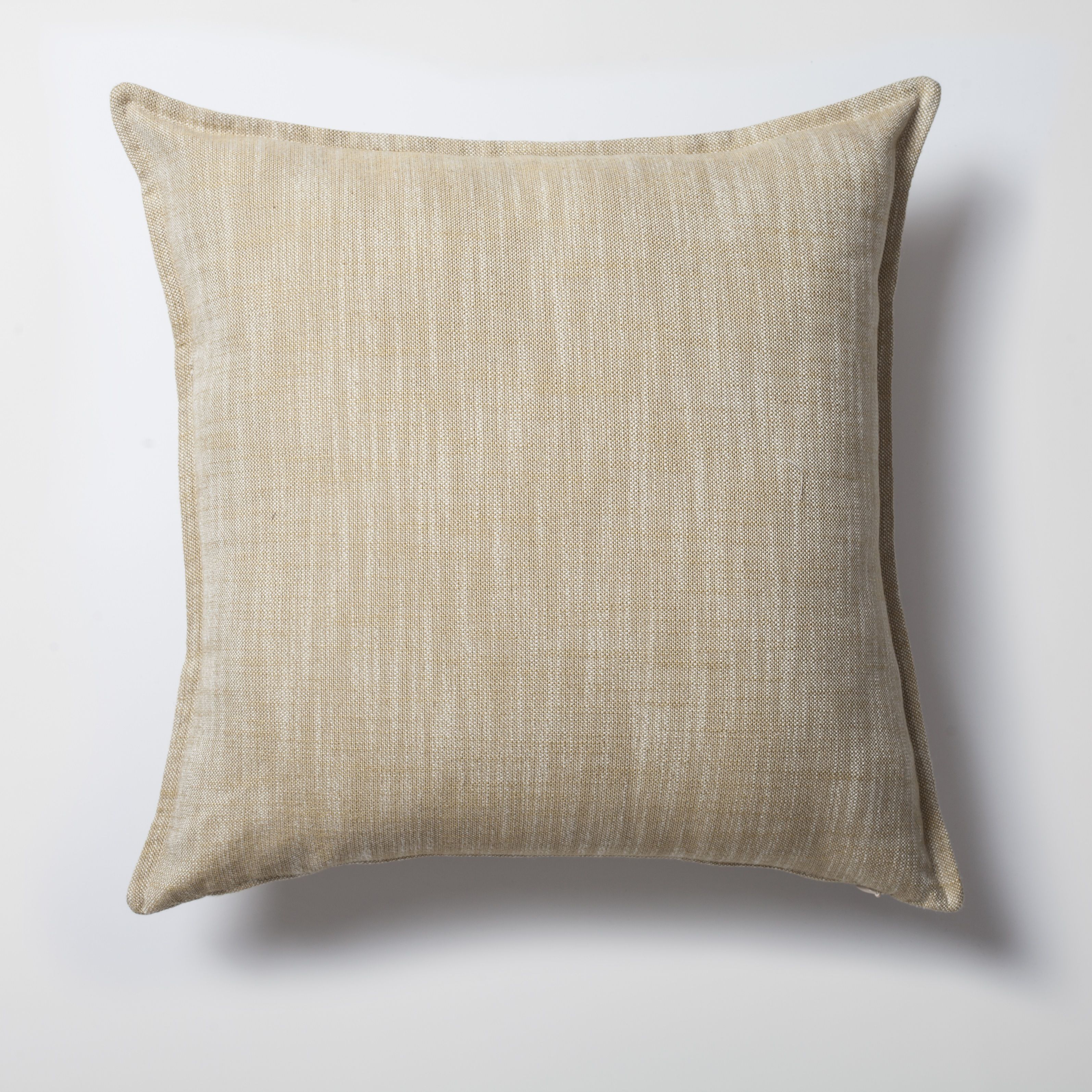 "Porto" - Linen Square Pillow 20x20 Inch - Yellow (Cover Only)